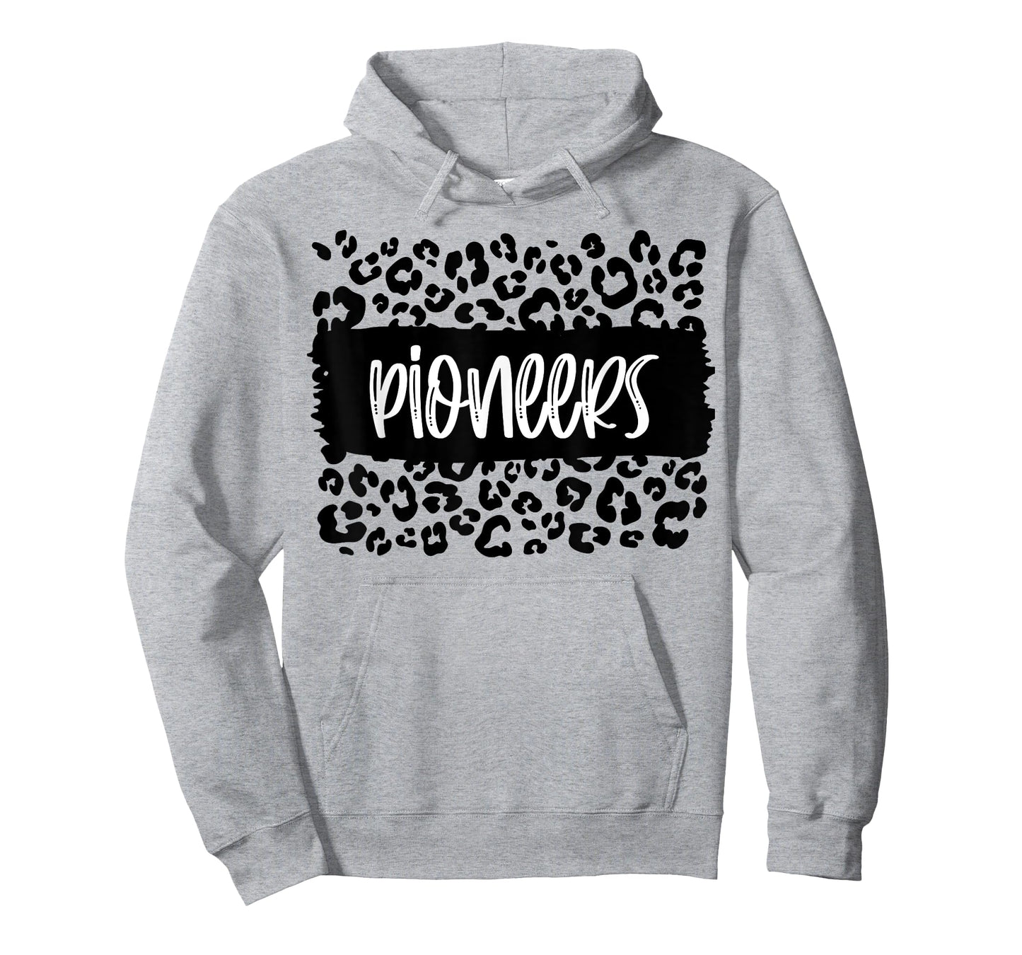 Pioneers Team Mascot School Spirit Game Night Leopard Print T-Shirt