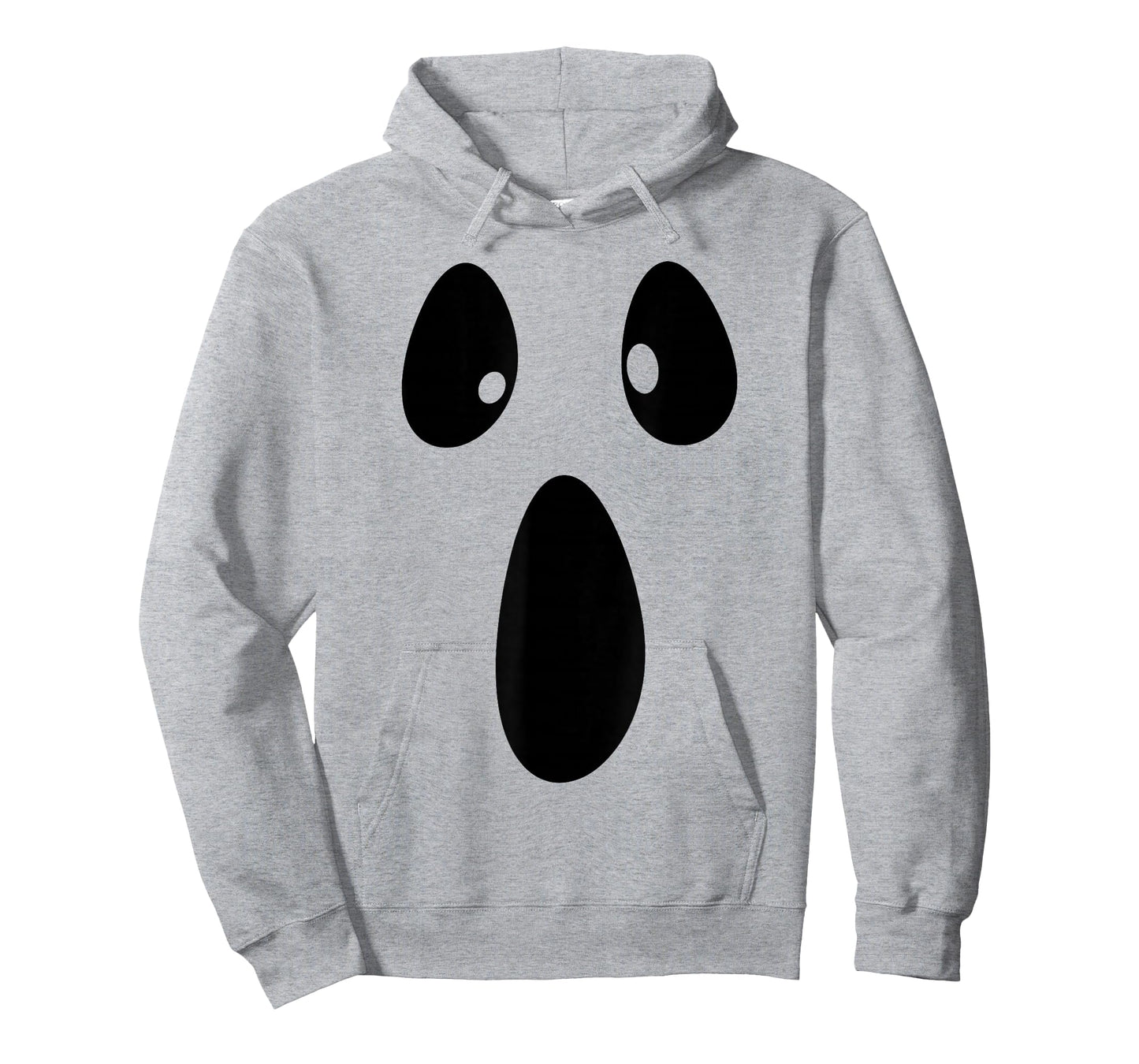Ghost Silly Face Spooky Halloween Ghoul Face Easy Costume T-Shirt