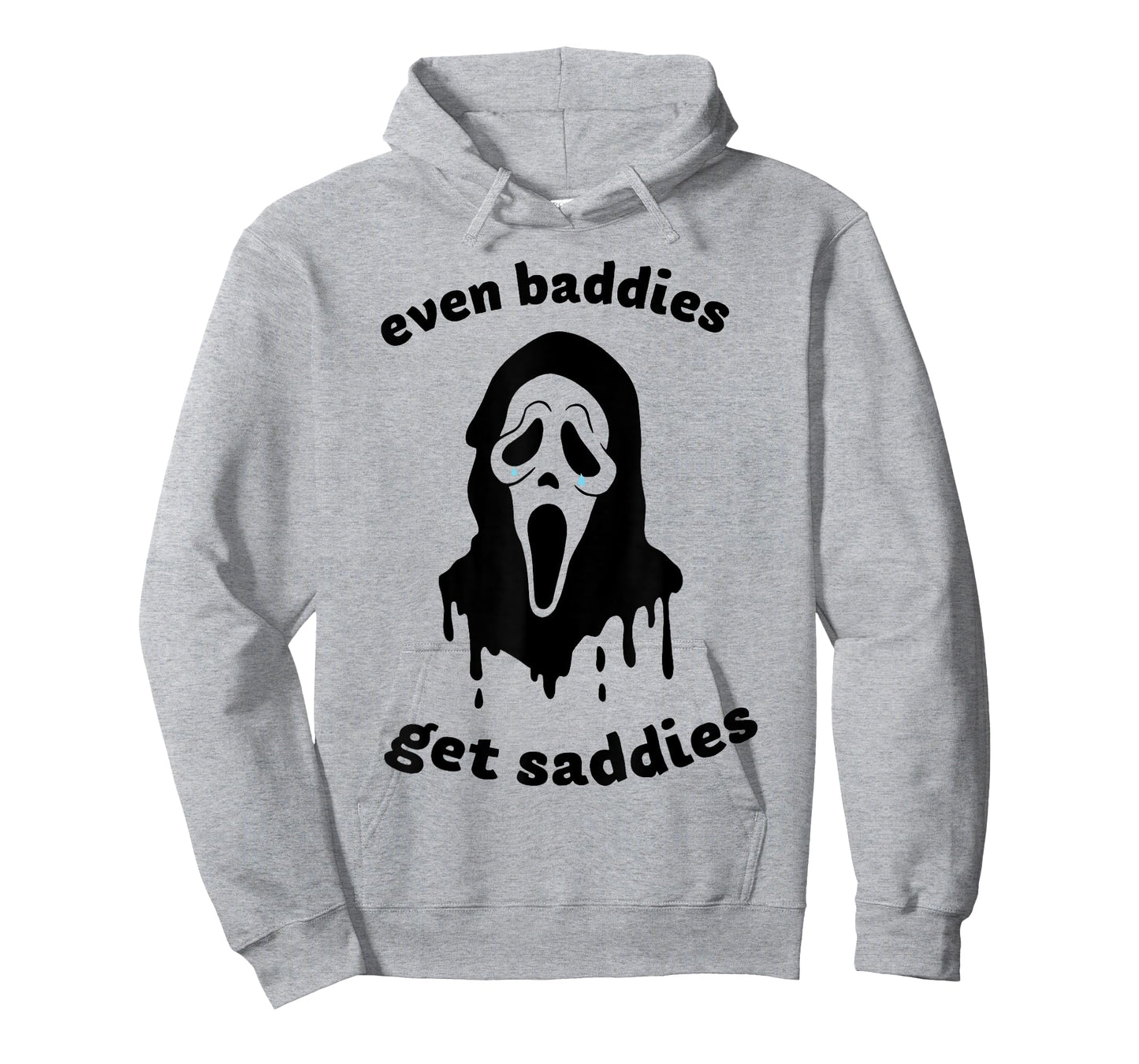 Even Baddies Get Saddies Ghost Mental Health Halloween T-Shirt