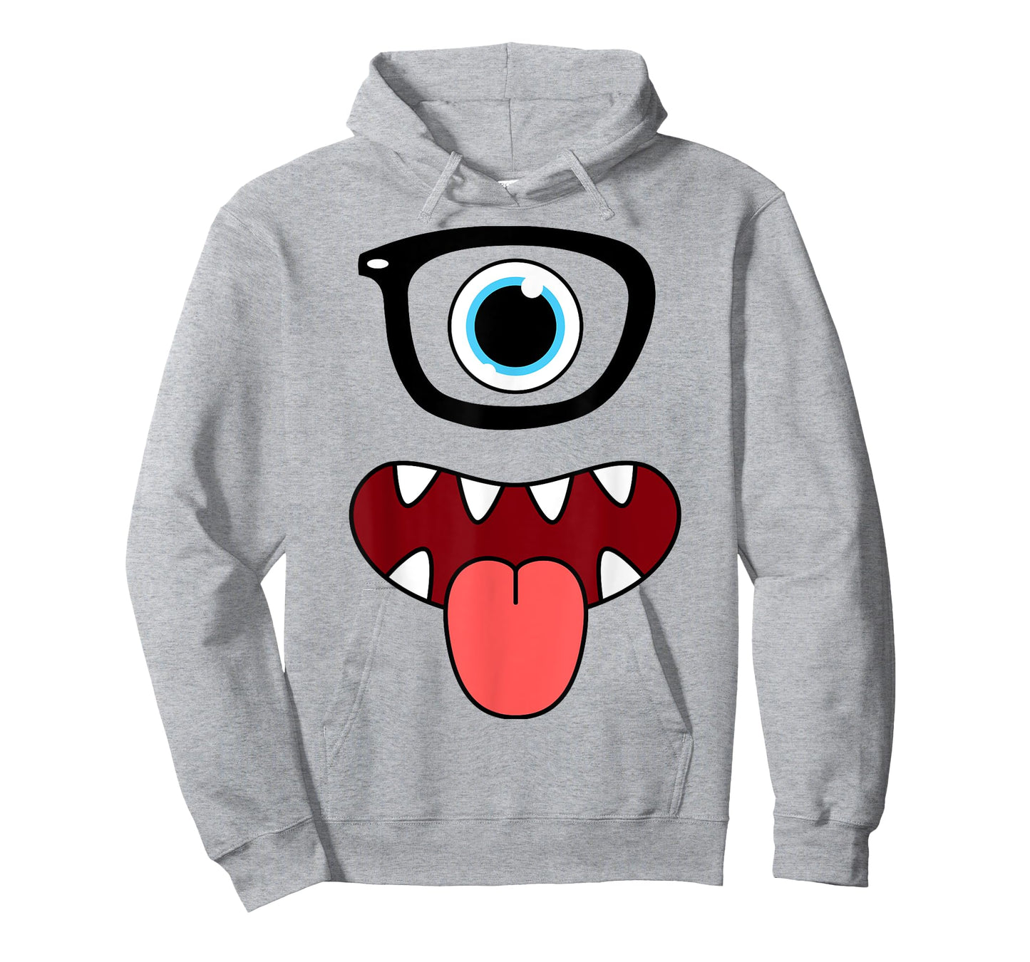 Funny Monster Face Nerd Glasses Costume Birthday Halloween T-Shirt