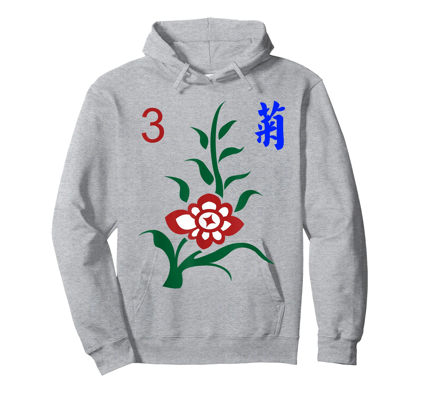 Chinese Mahjong Mah Jong Game Flowers Chrysanthemum Three T-Shirt