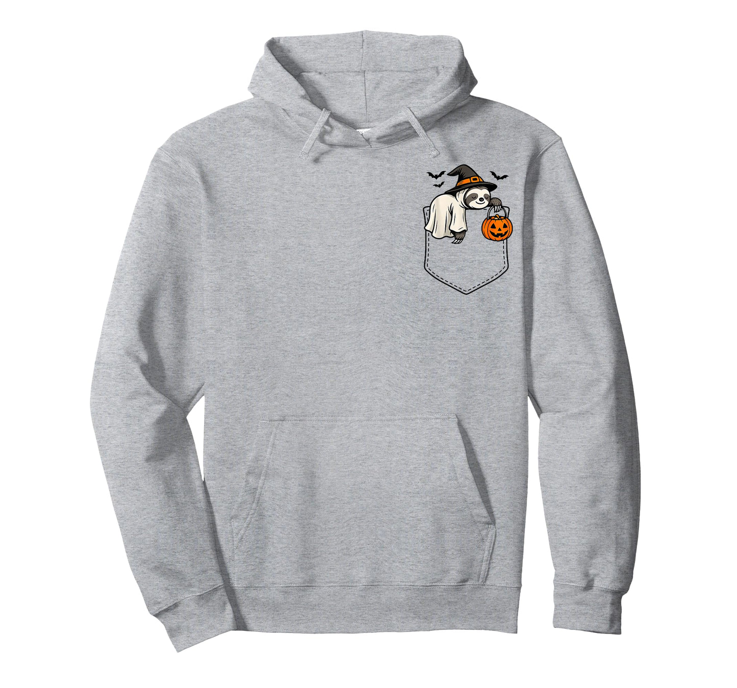 Halloween Ghost Lazy Animal Sleeping in A Pocket Sloth Day T-Shirt