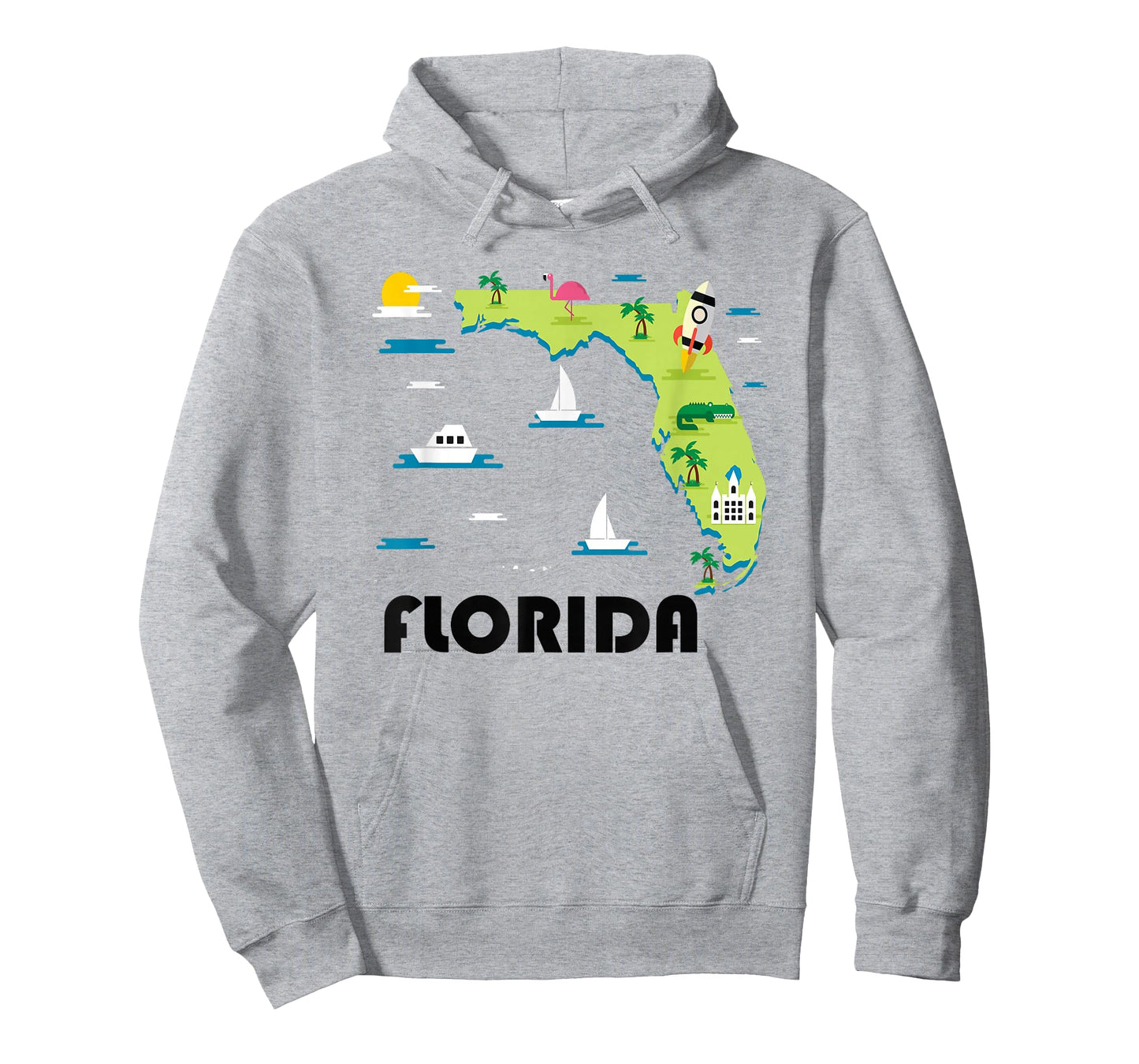 Florida State Home T-shirt Vintage Map Tourist Tee Shirt T-Shirt