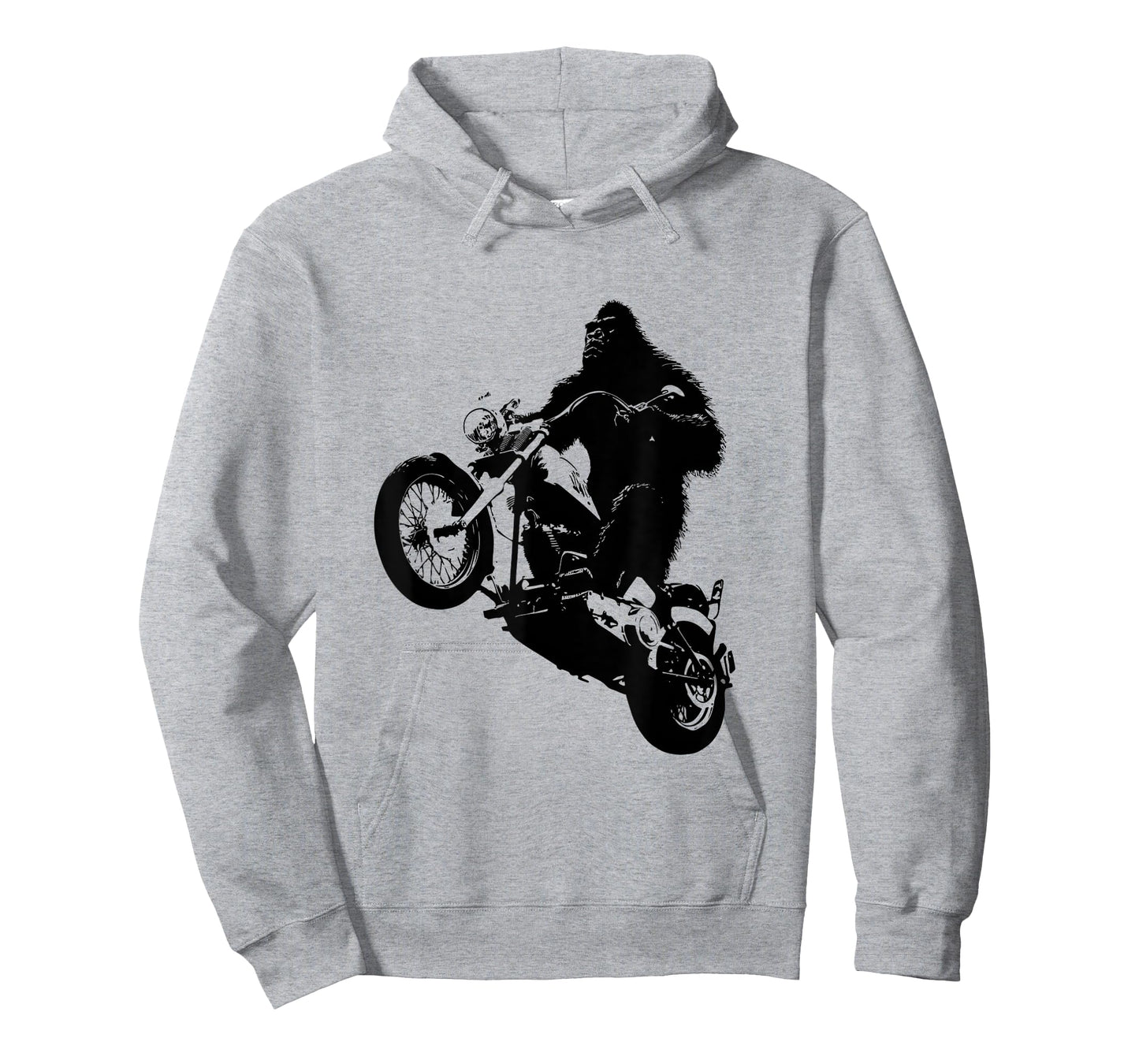 Bigfoot Gorilla is a Biker Funny Motorcycle Jump Graphic T-Shirt