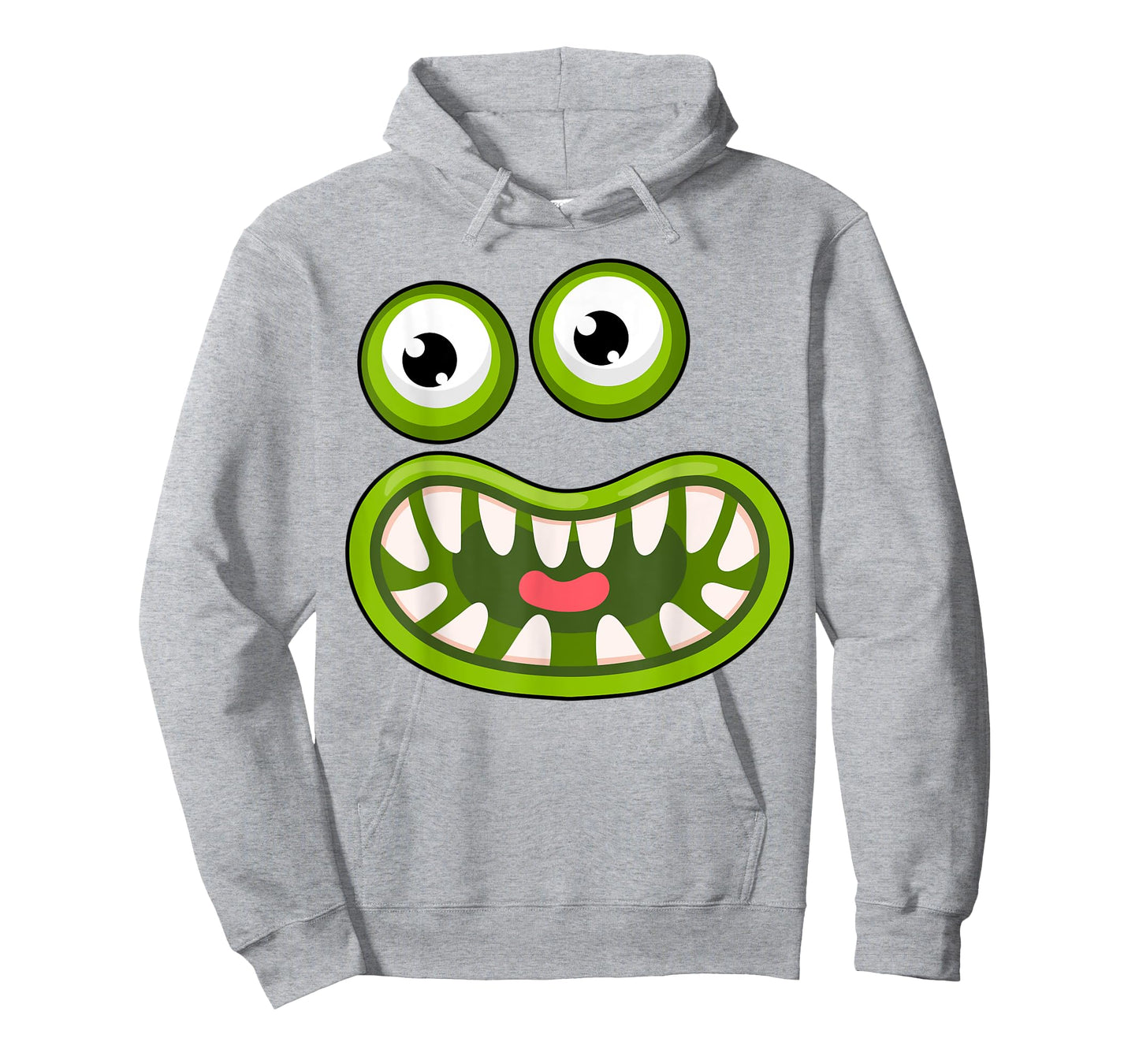 Funny Green Big Mouth Monster Easy Halloween Costume T-Shirt