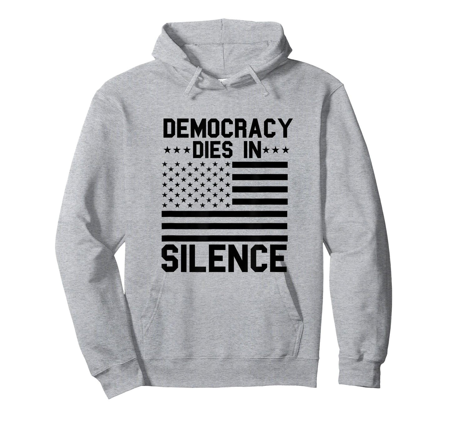 Democracy Dies in Silence American Flag Patriot Constitution T-Shirt