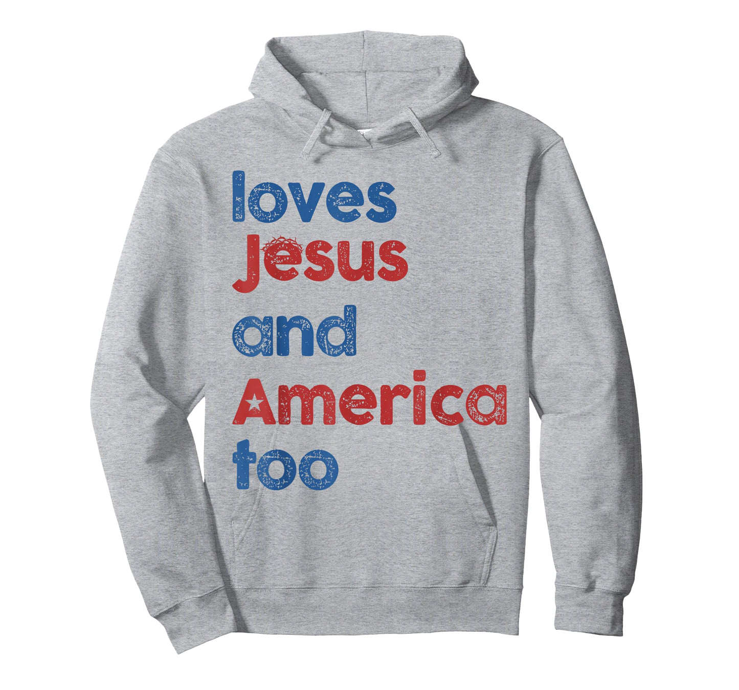 Retro Loves Jesus and America Too 4th Of July Gifts T-Shirt T-Shirt