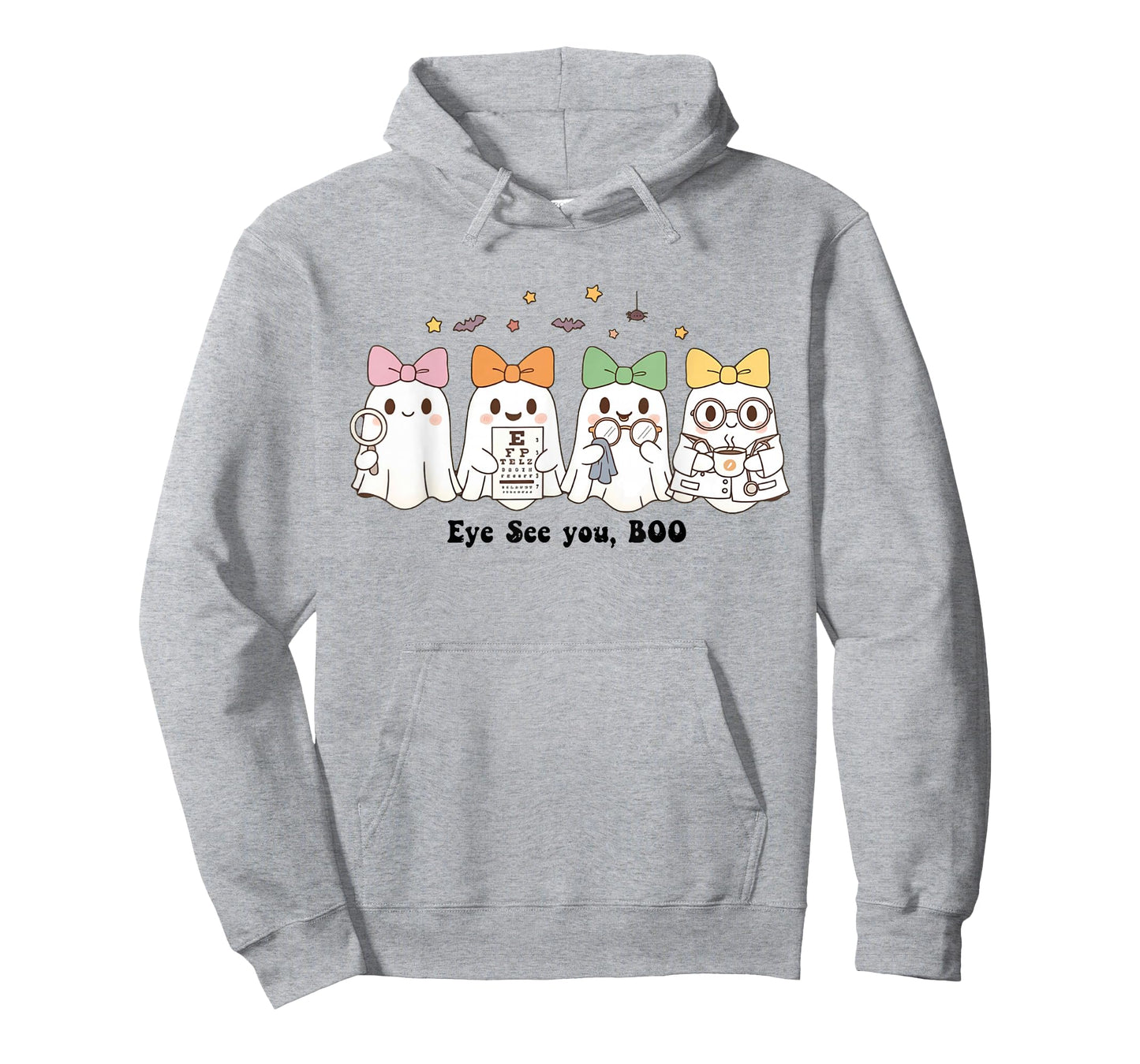 Retro Cute Ghost Optometry Halloween Funny Eye See You Boo T-Shirt