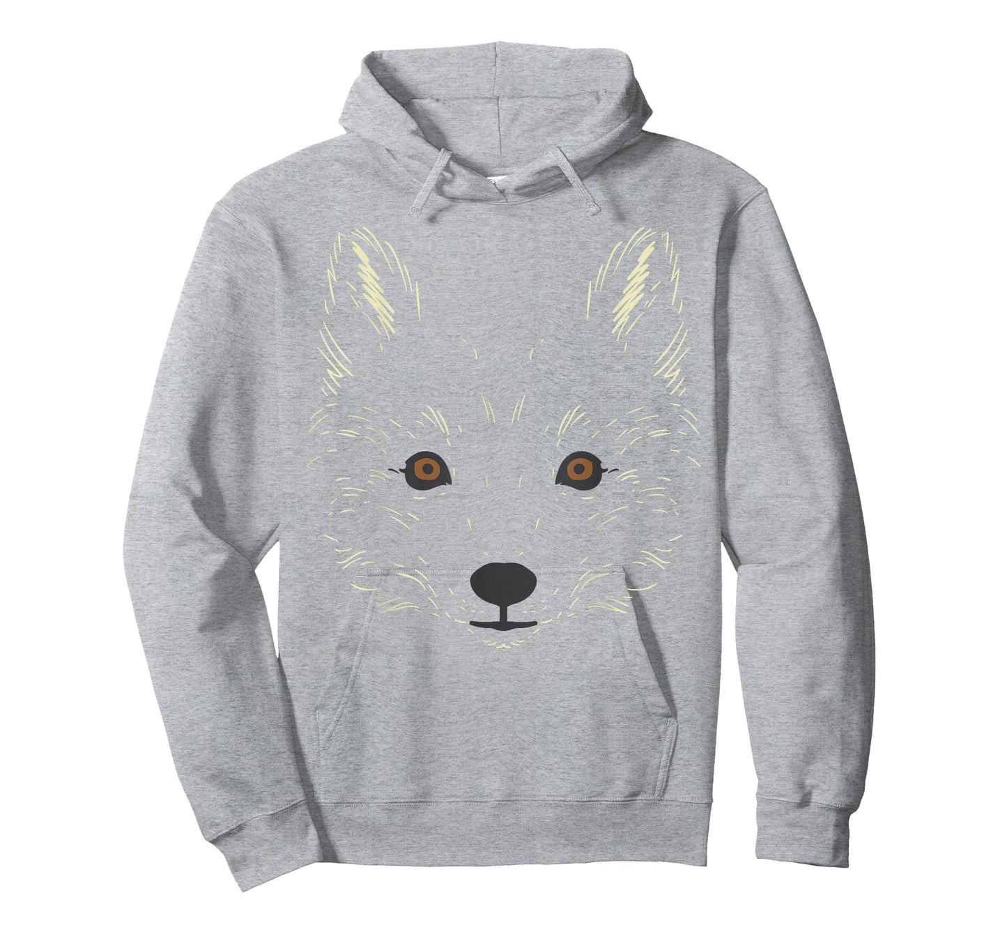 Arctic Snow Fox Face Cool Animal Costume Easy Halloween T-Shirt