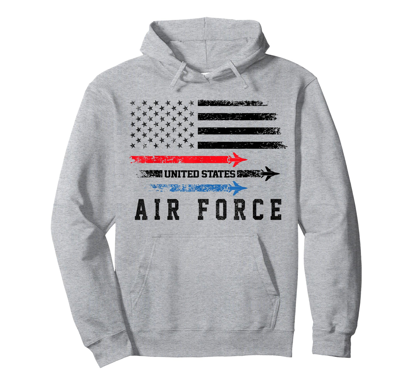Red White Blue Air Force Flyover Proud American Independence T-Shirt