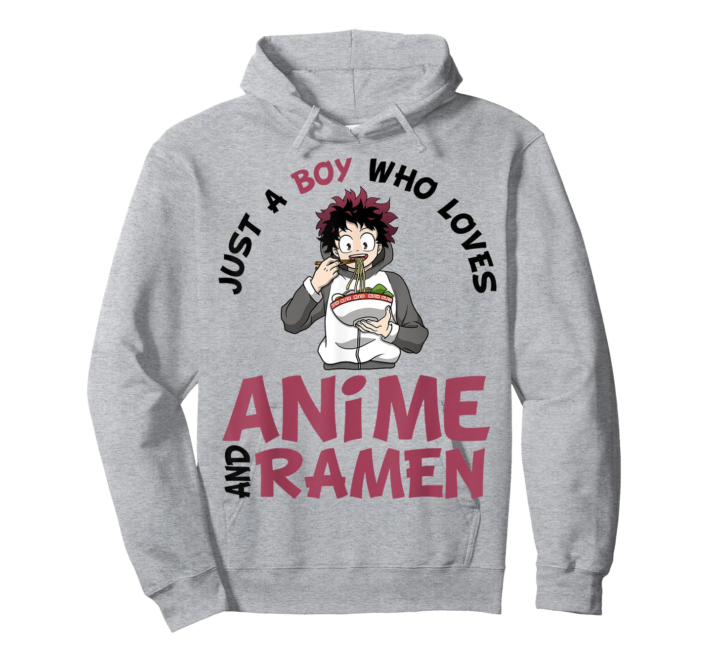 Just a Boy Who Loves Anime and Ramen Men Teen Boys T-Shirt
