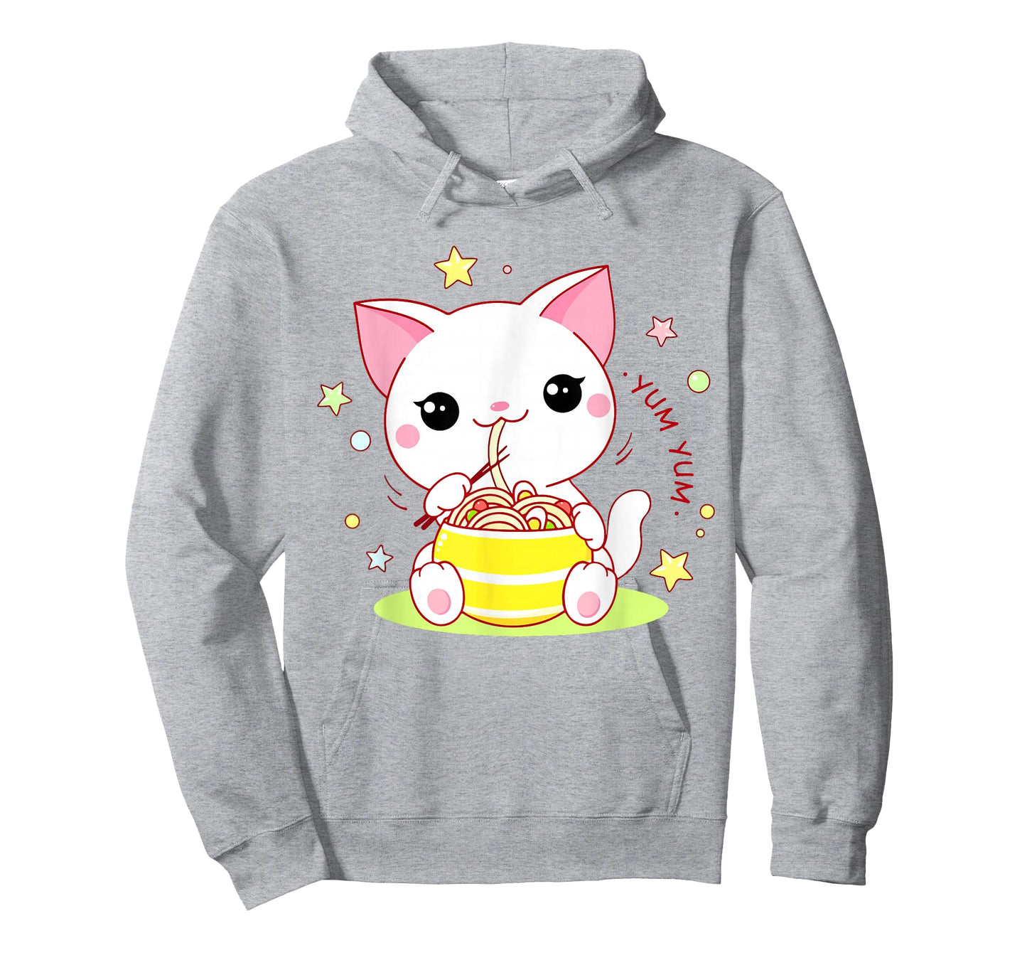 Girl Cat Ramen Noodle Cute Teen Girl Toddler Kawaii Anime T-Shirt
