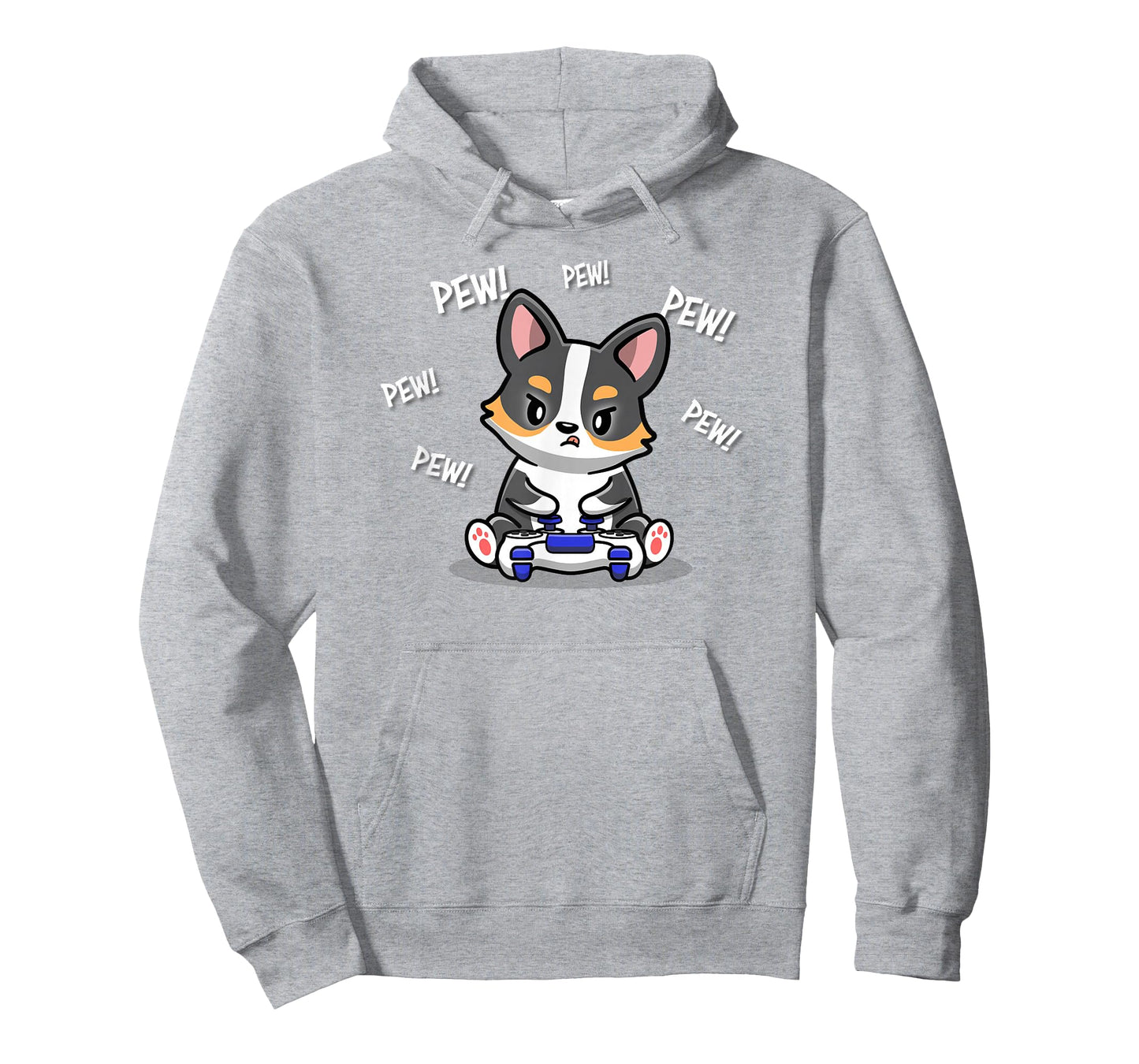 Funny Kawaii Kids Video Gamer Black Tricolor Corgi Lover T-Shirt