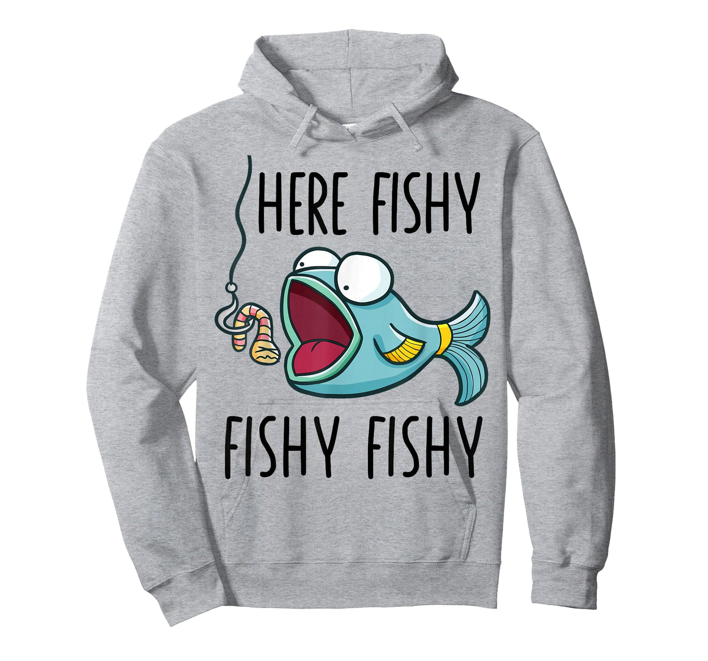 Here-Fishy Shirt Women Youth Boys Kids Toddler Funny Fishing T-Shirt