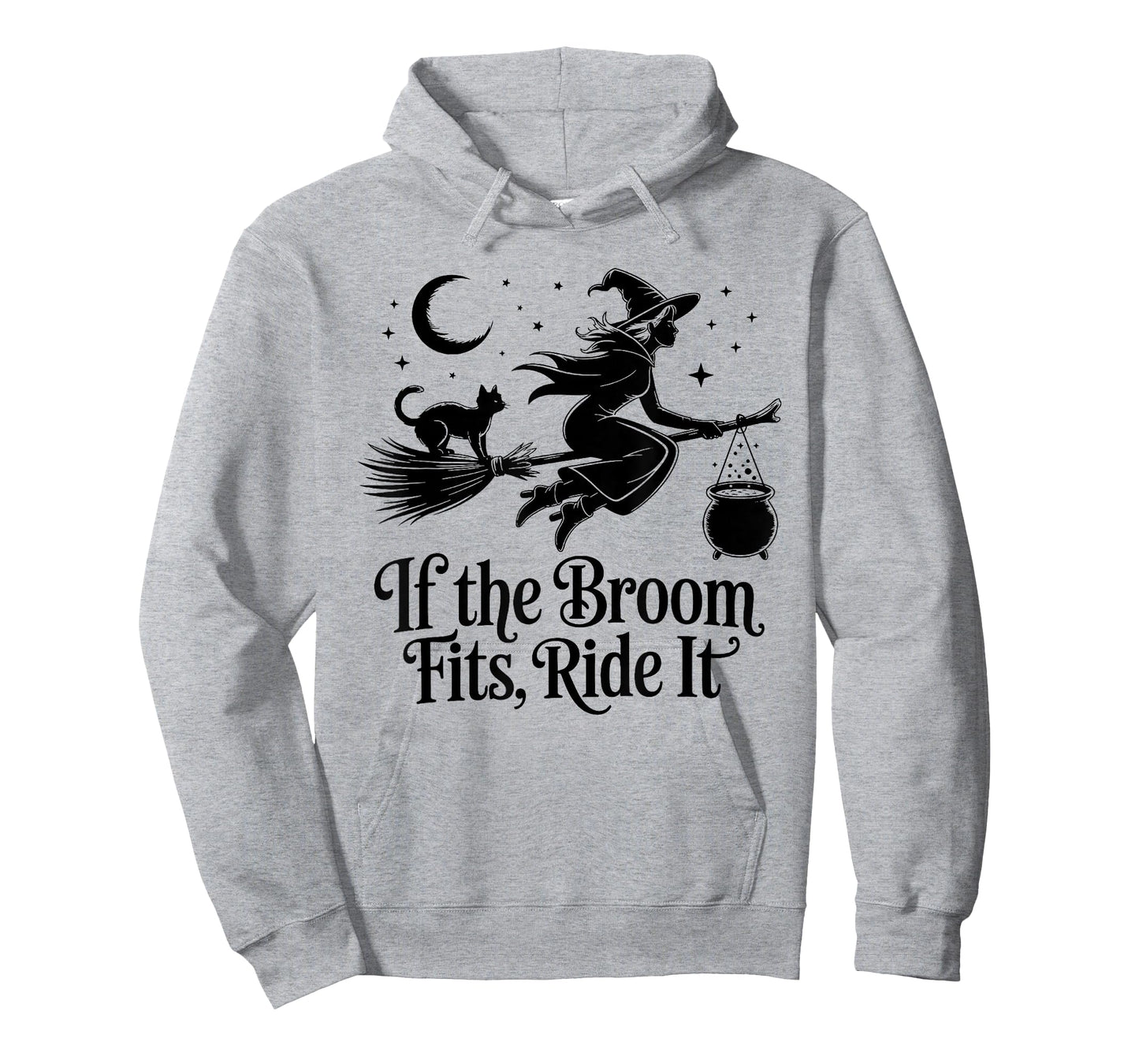 If The Broom Fits Ride It Funny Witches Halloween Saying T-Shirt
