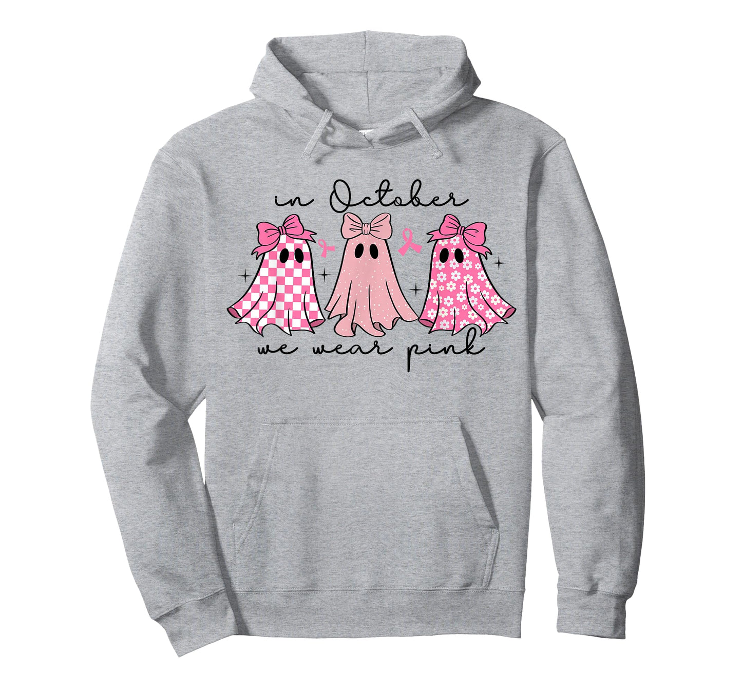 in October We Wear Pink Cute Ghost Women's Kids T-Shirt