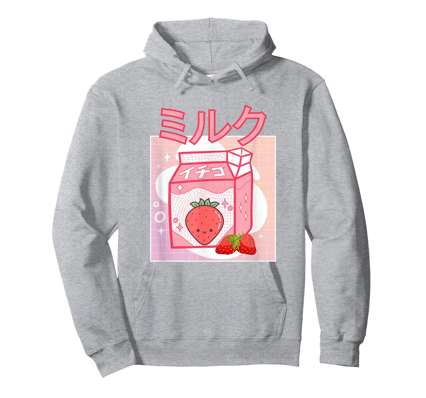 Cute Pink Strawberry Milk Japanese Kawaii Retro 90s Anime T-Shirt
