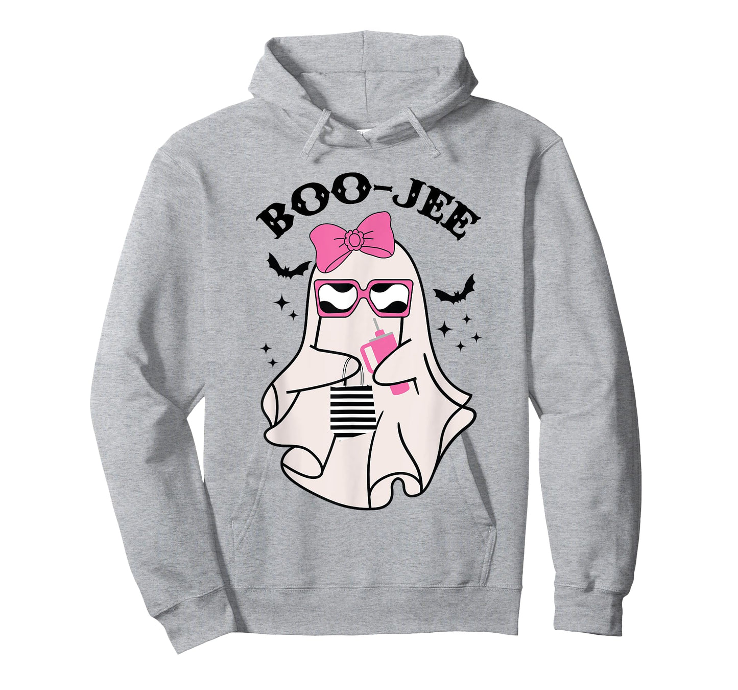 Boo-Jee Funny Halloween Cute Pink ghost Spooky season T-Shirt