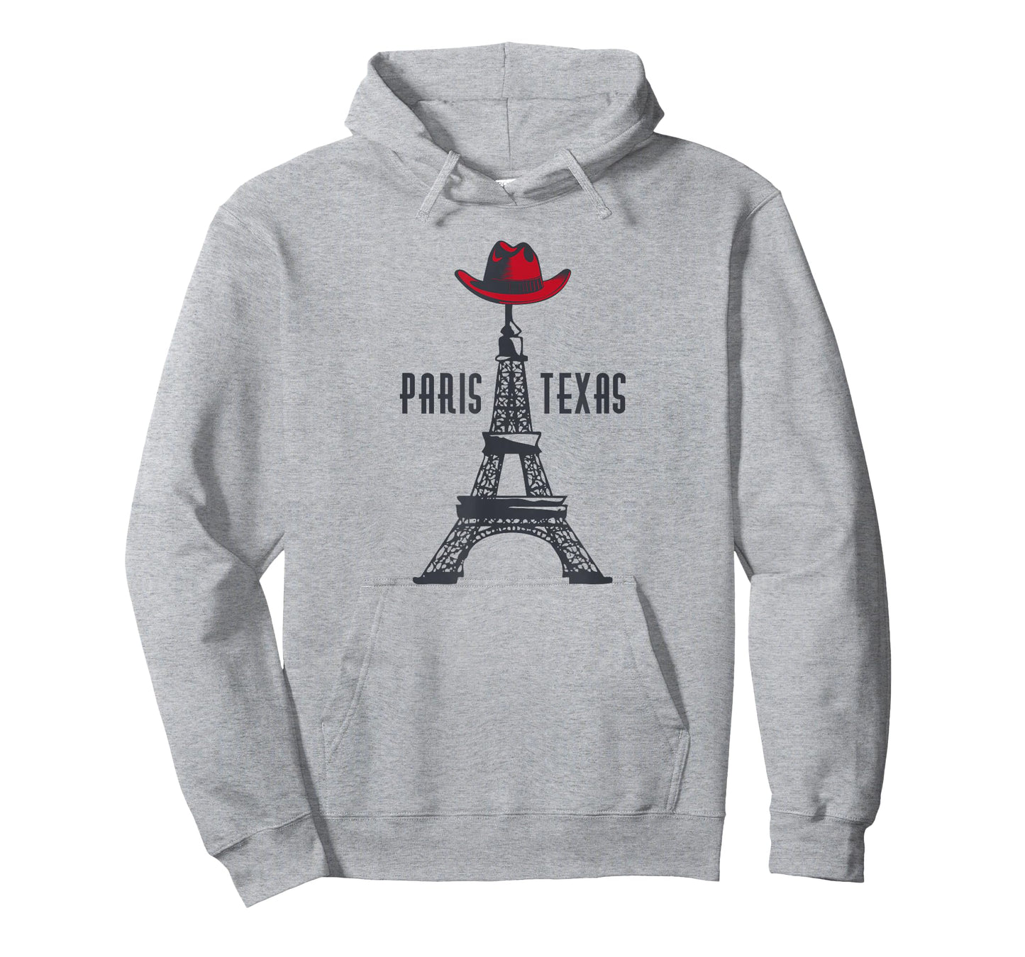 Paris Texas T-shirt - TX Eiffel Tower with Cowboy Hat T-Shirt