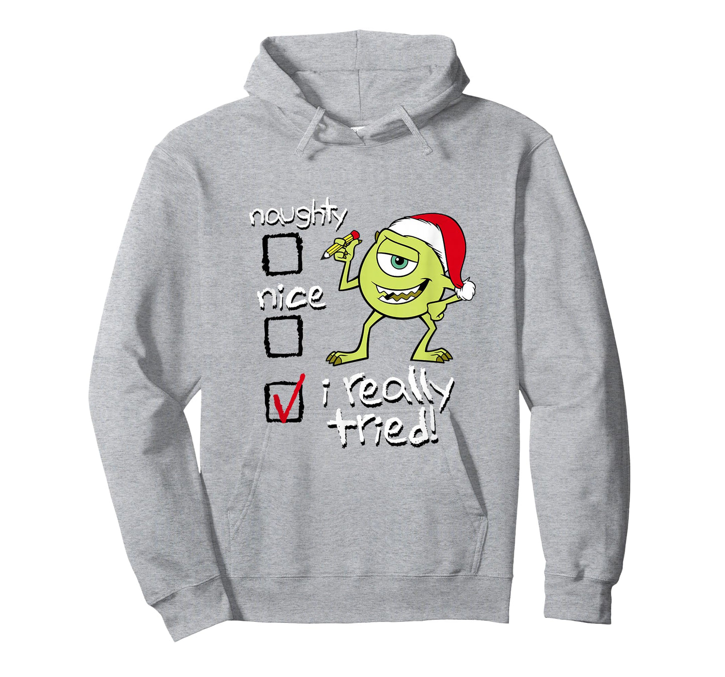 Disney Pixar Monsters, Inc. Christmas I Really Tried! Mike T-Shirt