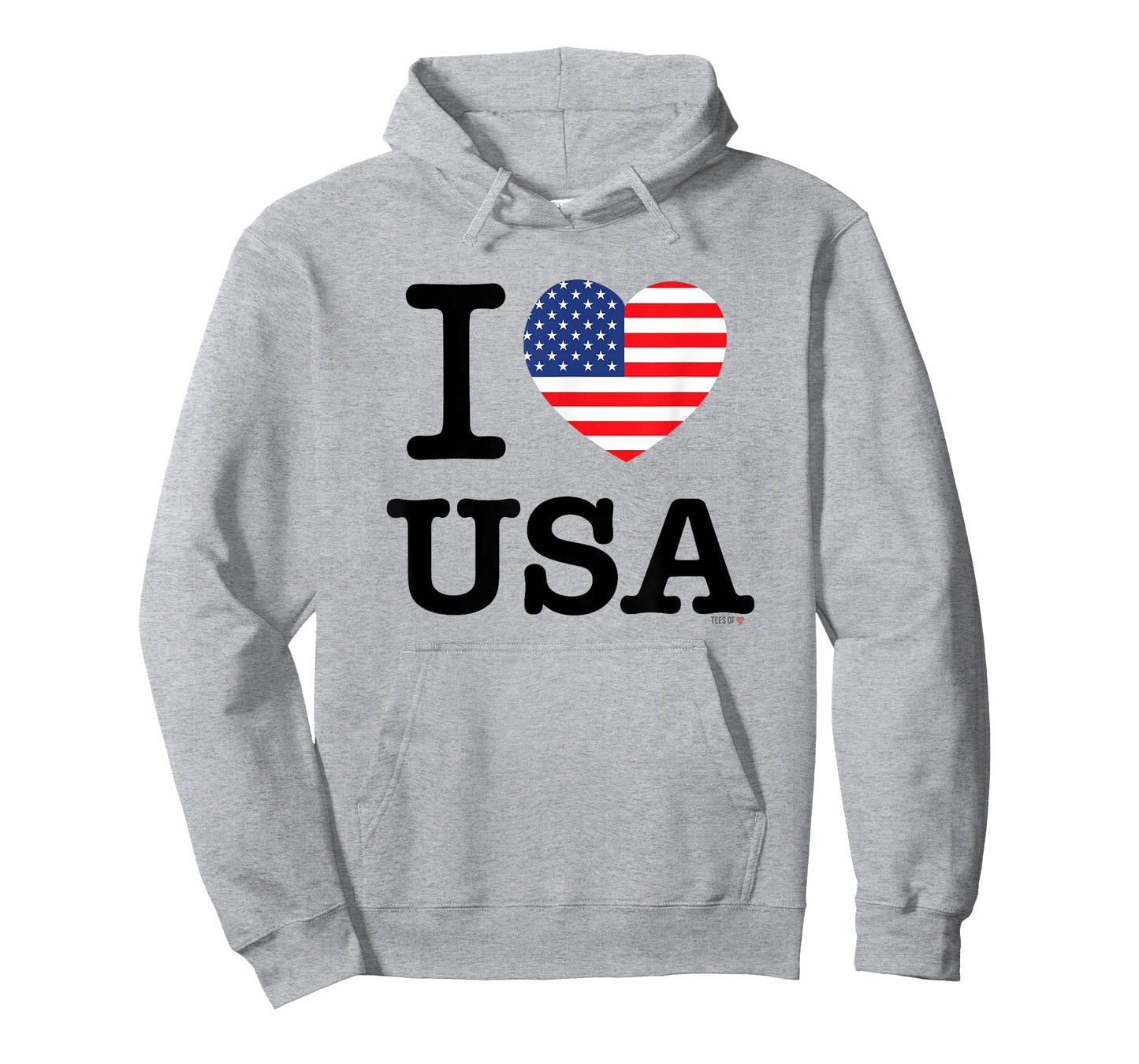 I Love USA T-Shirt, United States of America Flag Heart Tee T-Shirt