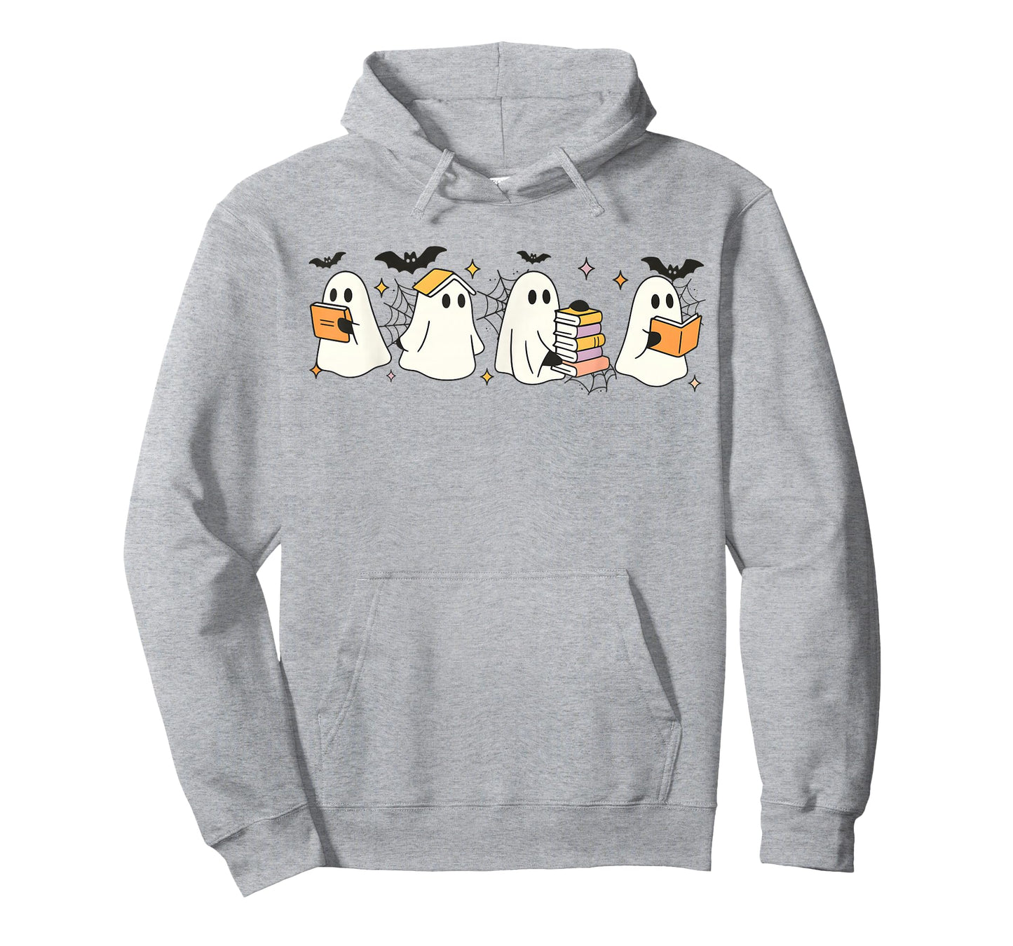 Ghosts Reading Books Library Halloween Teacher Men Women Kid T-Shirt