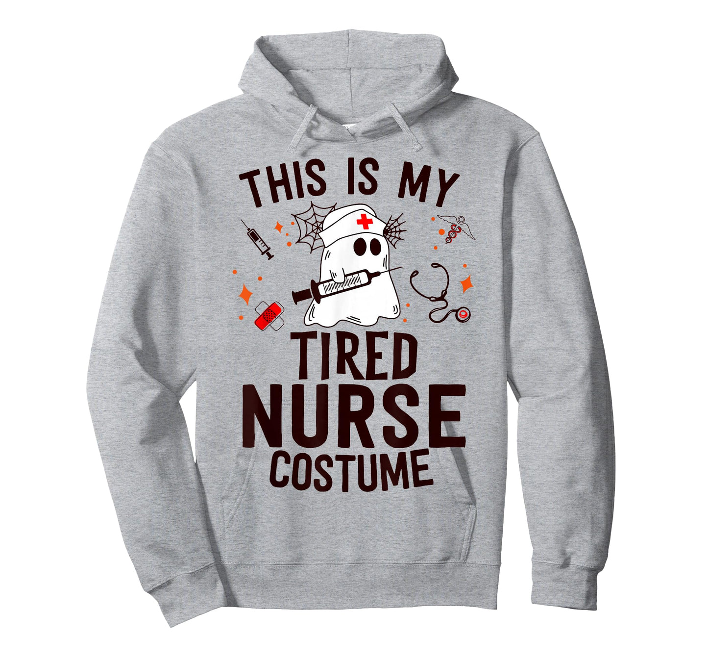 This Is Tired Nurse Costume Nursing Funny Ghost Halloween T-Shirt