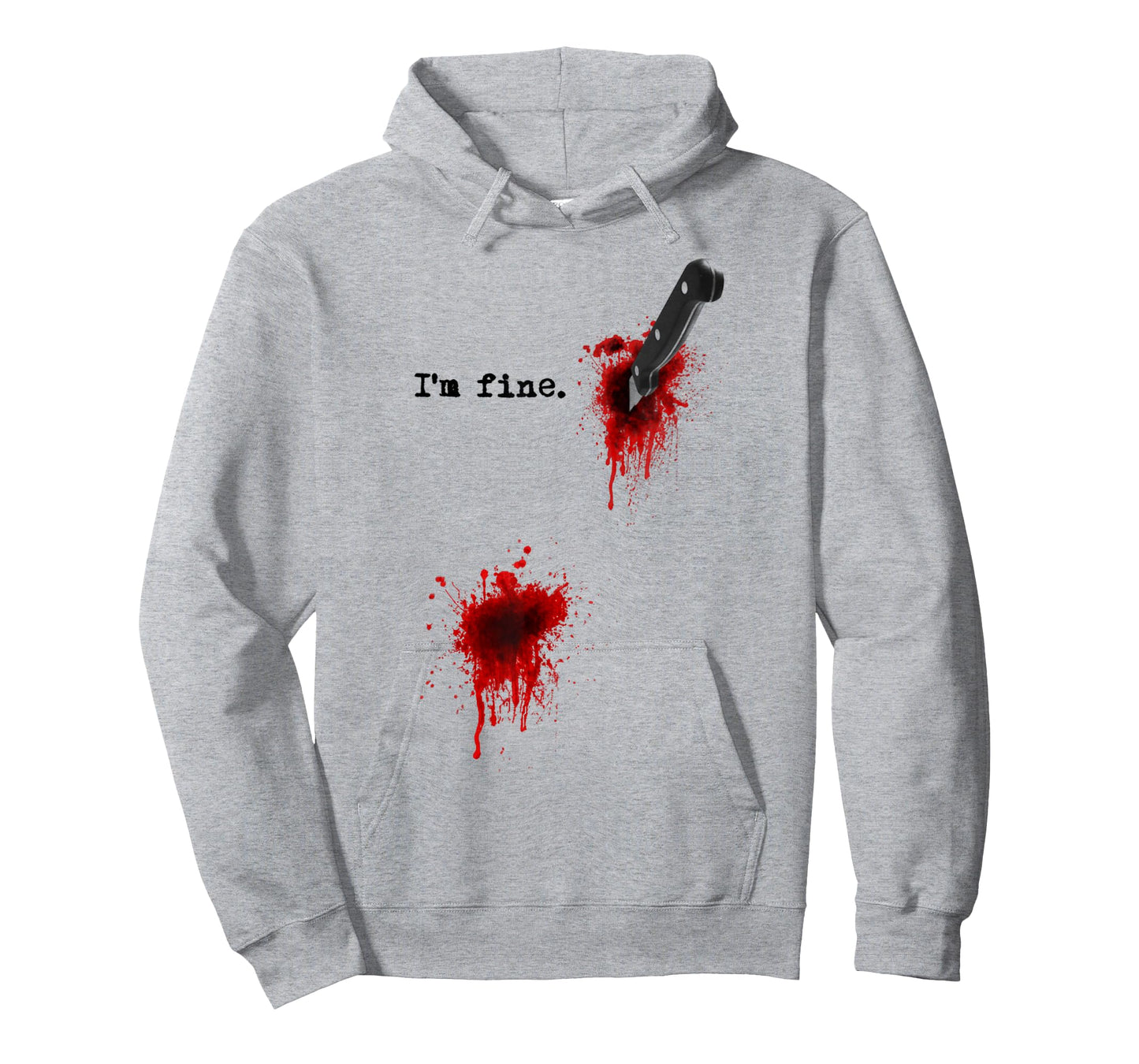 I'm Fine Graphic Sarcastic Movie Humor Zombie Halloween T-Shirt Small