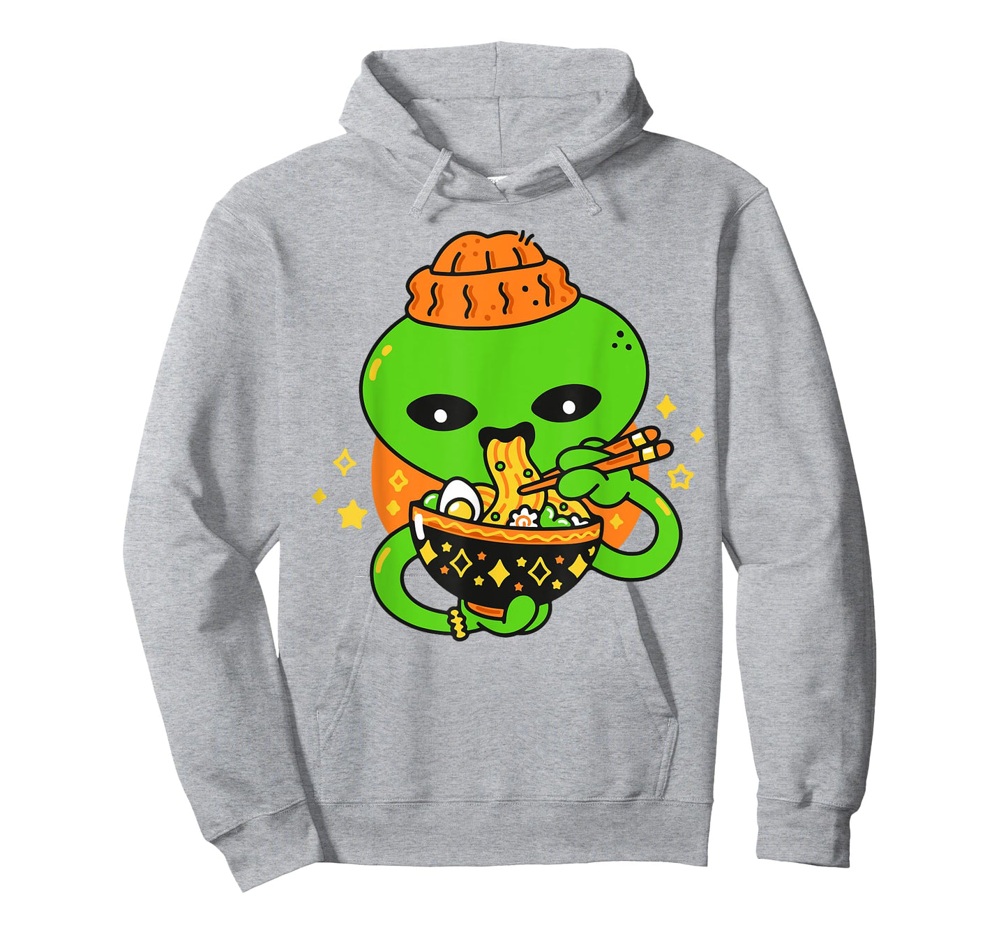Kawaii Alien Eating Ramen Baby Boy Toddler Cute Funny Noodle T-Shirt