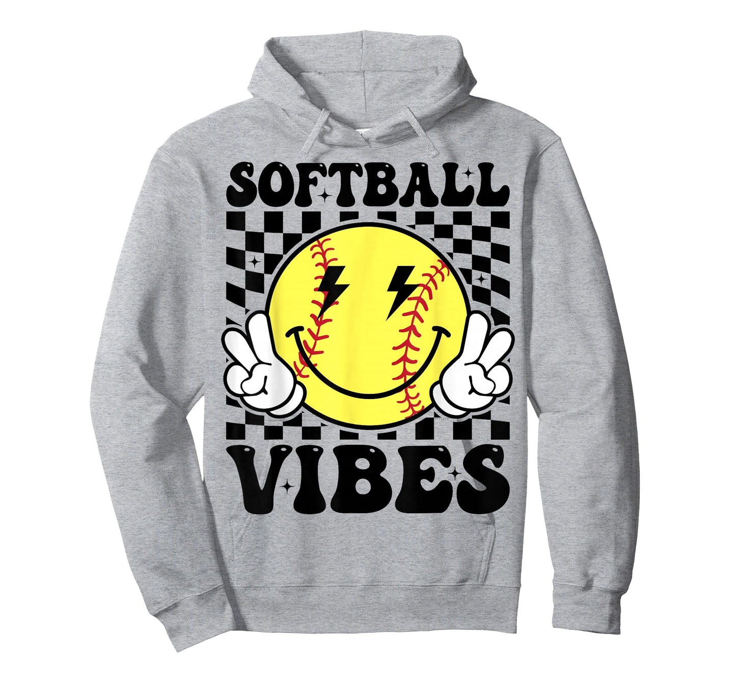 Softball Vibes Softball Retro Groovy Game Day Girls Women T-Shirt