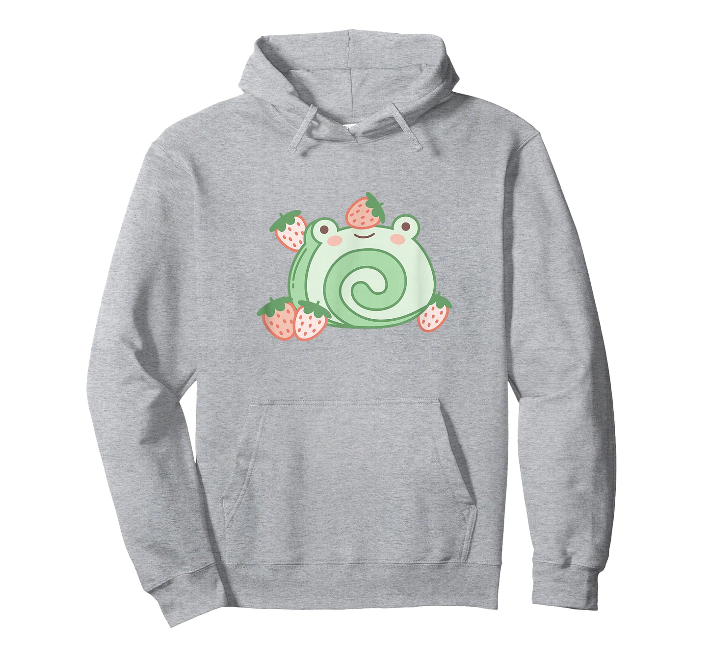 Cute Frog Strawberry Cake Kawaii Aesthetic Pink T-Shirt