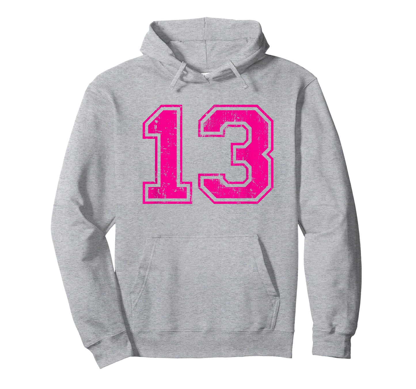 Number 13 Varsity Distressed Vintage Sport Team Player's T-Shirt
