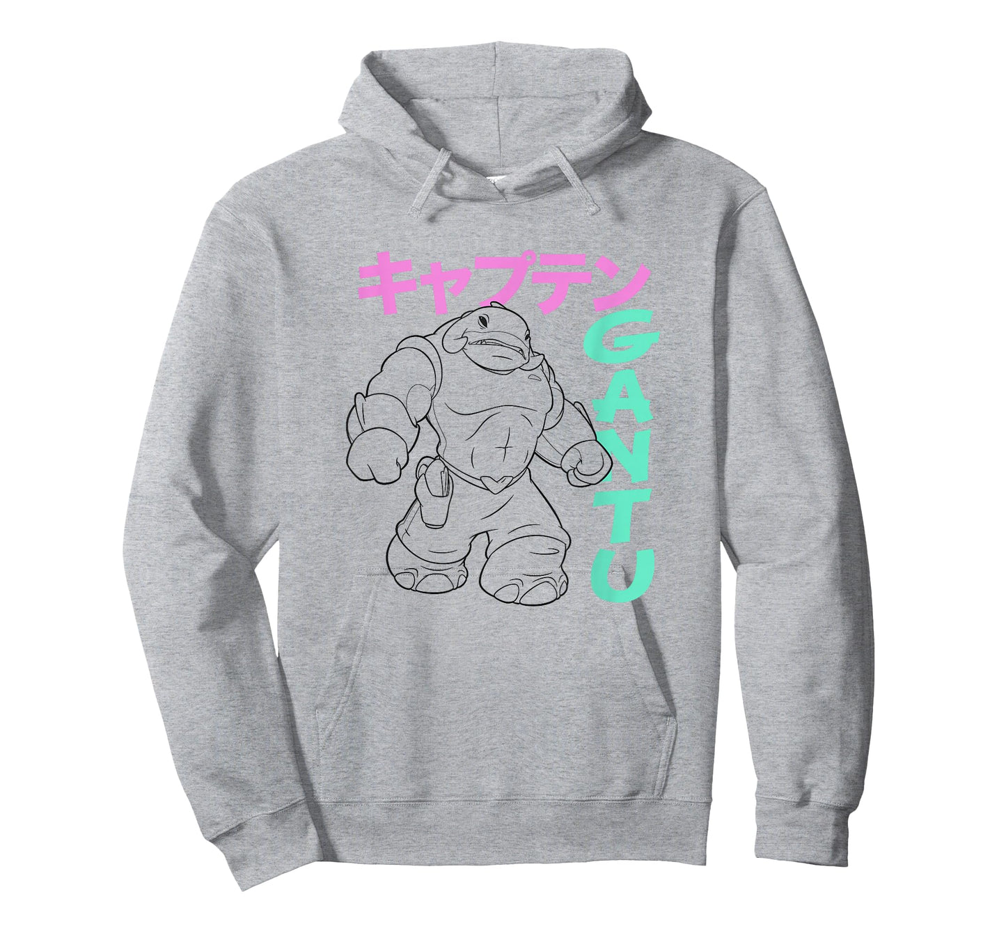 Disney Lilo & Stitch Retro Captain Gantu Line Art Kanji T-Shirt
