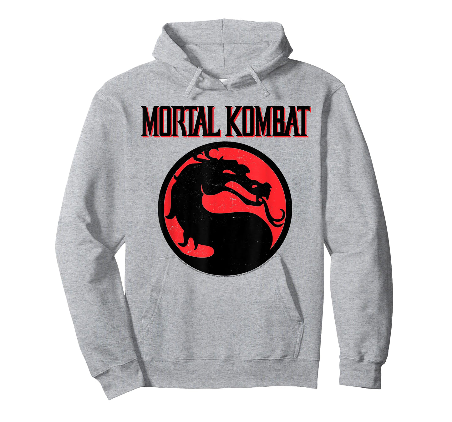 Mortal Kombat Vintage Black and Red Dragon Logo Video Game T-Shirt