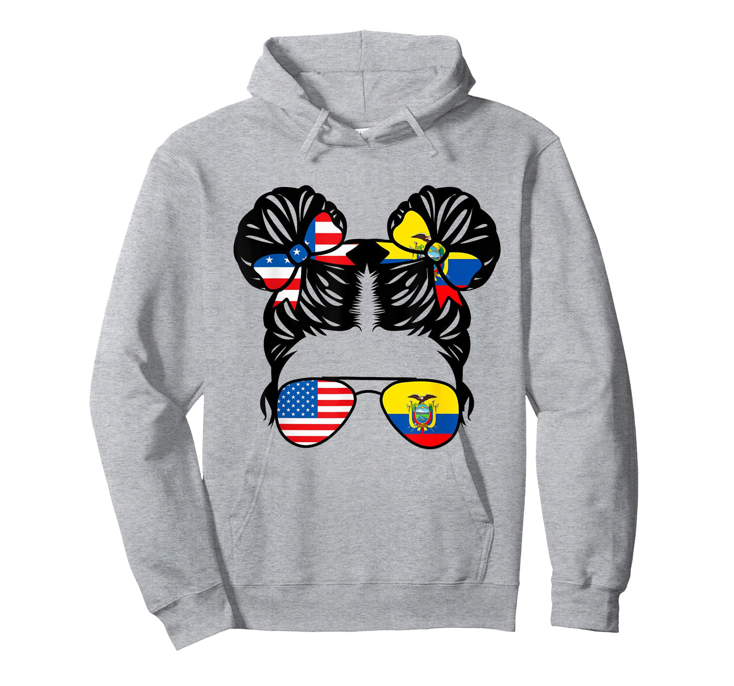Half American Half Ecuadorian Girl USA Ecuador Flag Patriot T-Shirt
