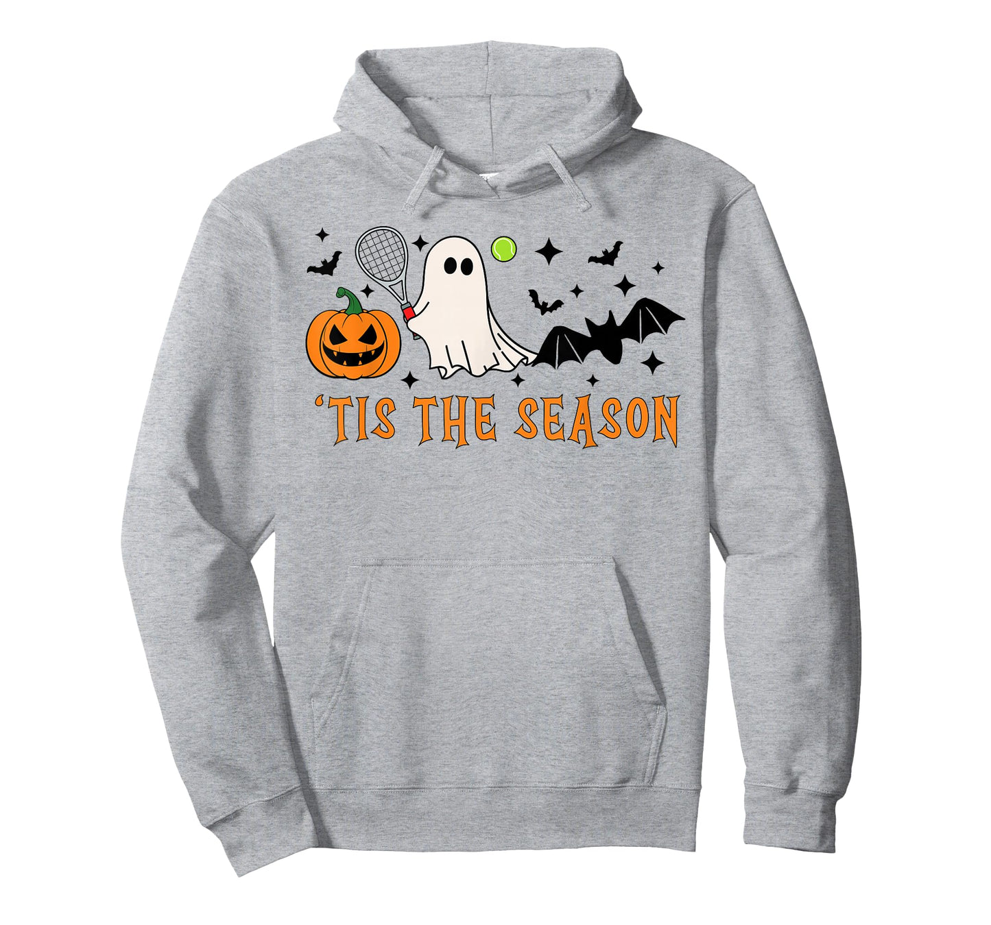 Tis The Season Tennis Halloween Spooky Ghost Pumpkin T-Shirt