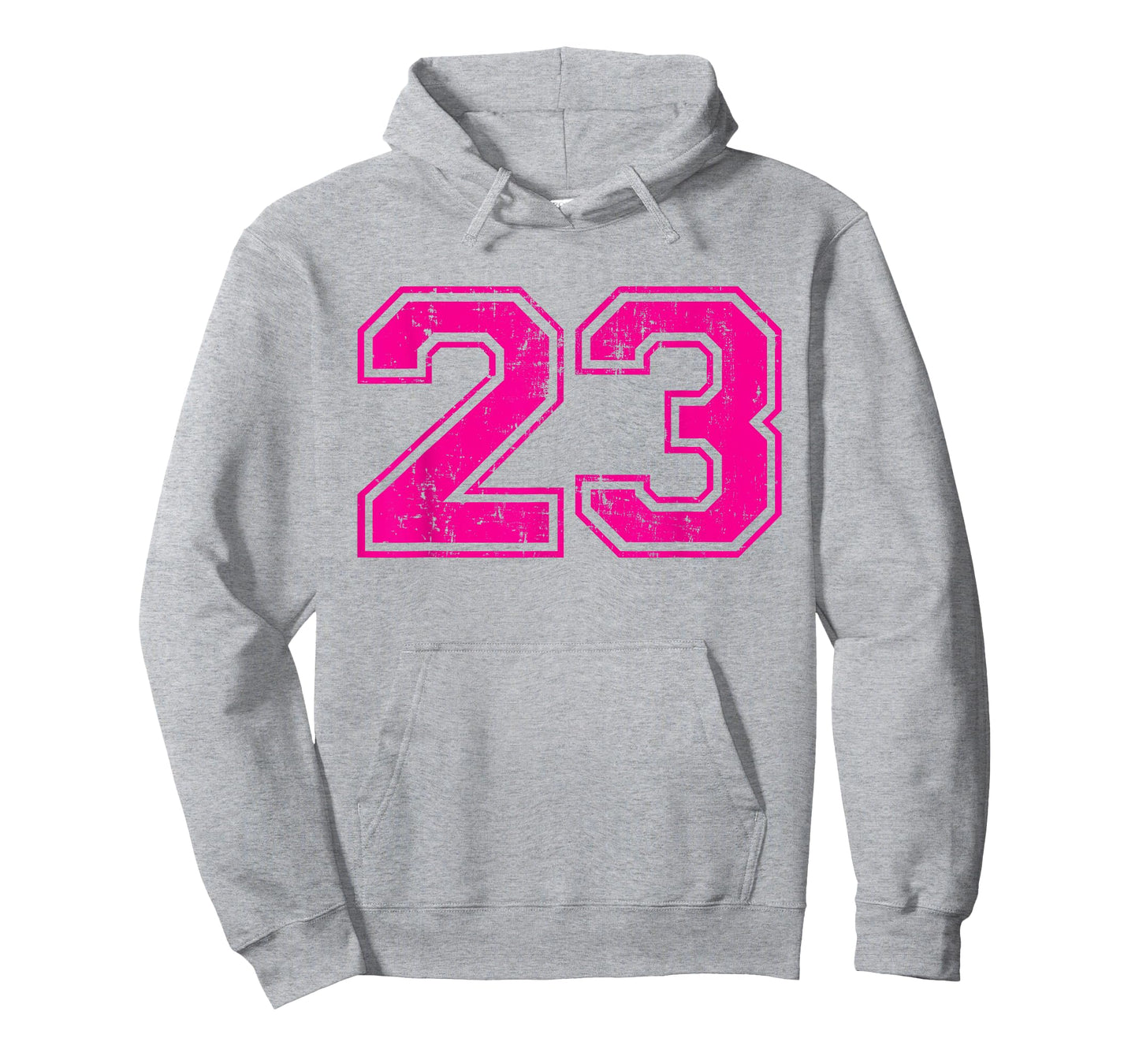 Number 23 Varsity Distressed Vintage Sport Team Player's T-Shirt
