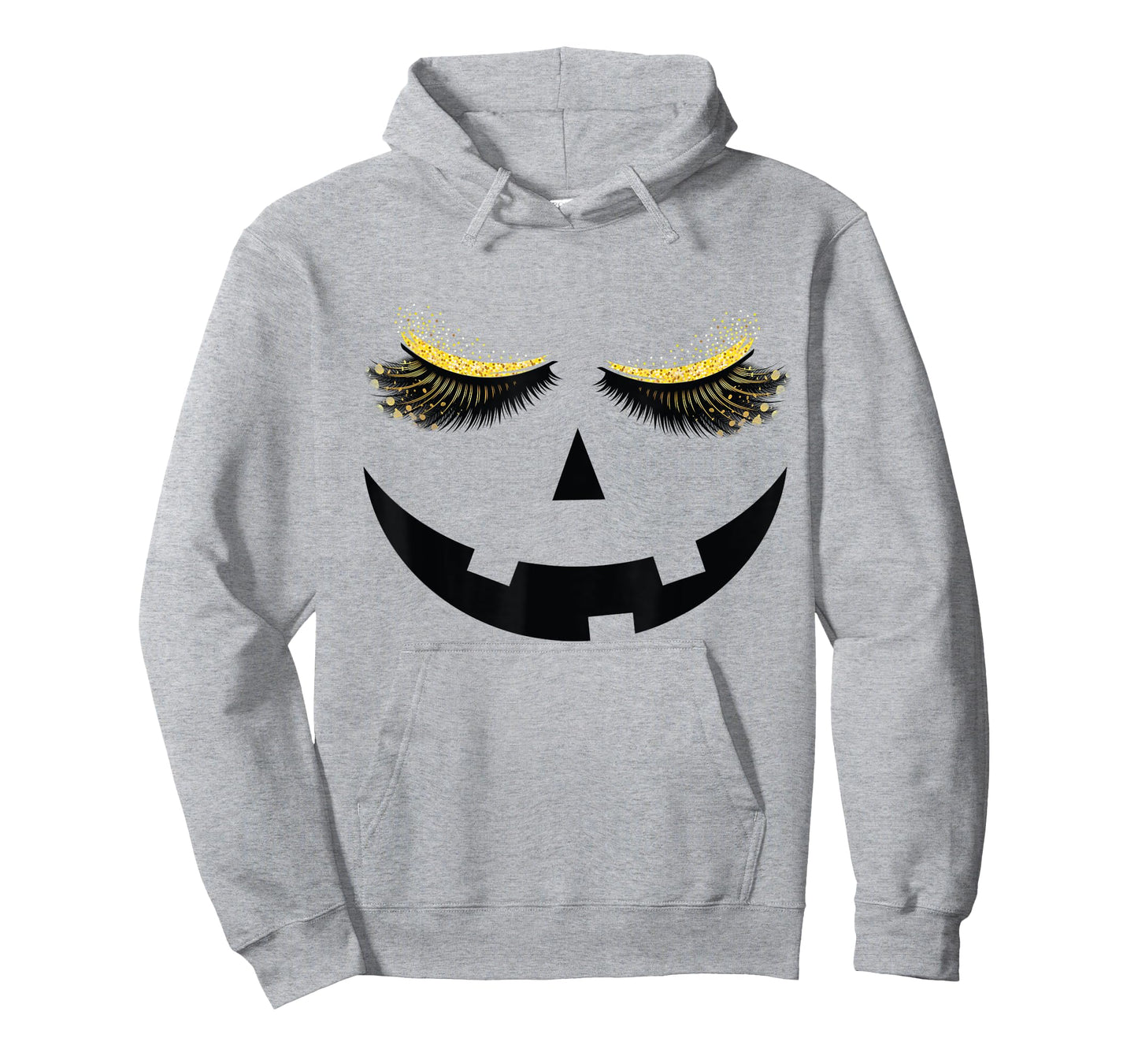 Halloween Pumpkin Beautiful Eyelashes Jack o Lantern Women T-Shirt