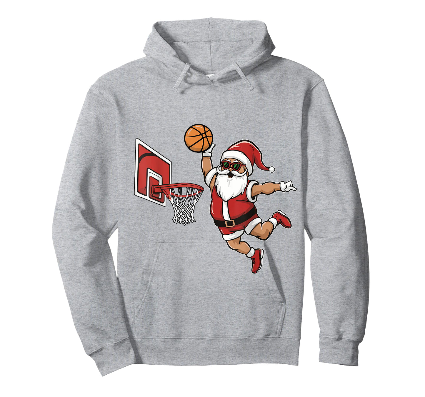 Christmas Santa Claus Dunking basketball Hoop Men Boys Kids T-Shirt