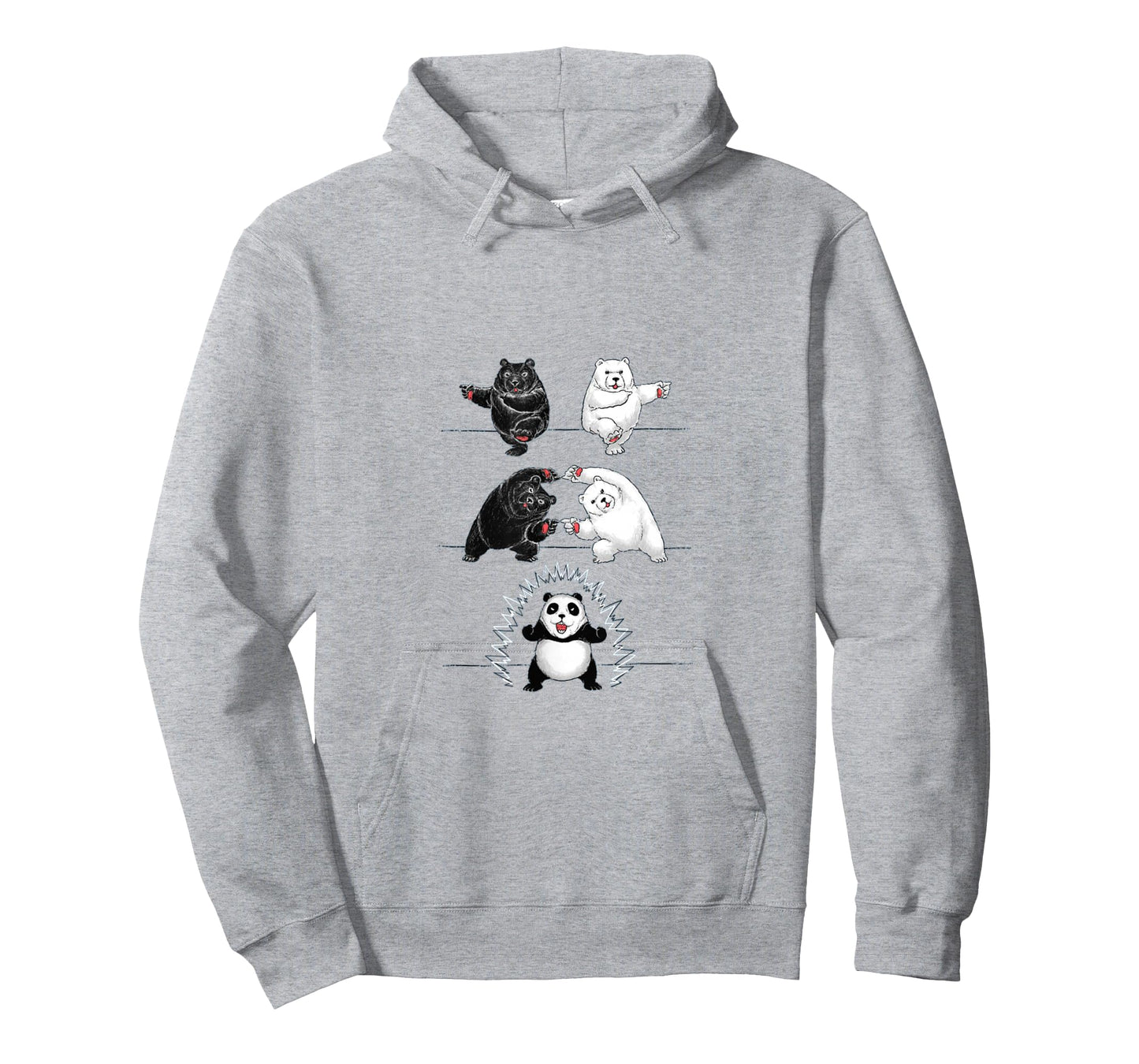 Panda Bear Giant Panda Fusion Dance Polar White Back Merge T-Shirt