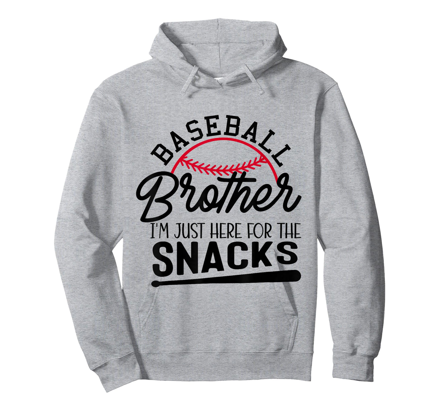 Baseball Brother I'm Just Here for the Snacks Funny Baseball T-Shirt