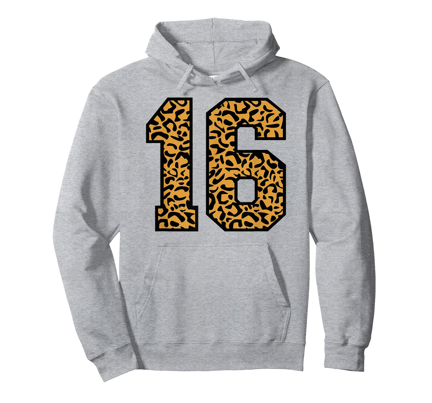 16 Number Leopard Sixteen Team Sports Varsity Matching T-Shirt