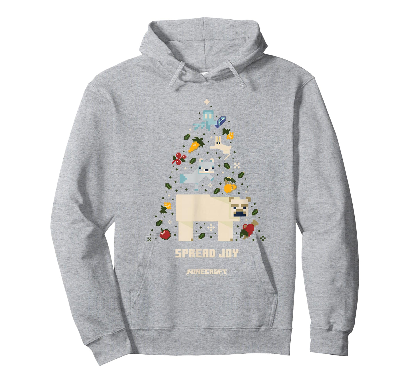 Minecraft Christmas Spread Joy Xmas Tree Group Shot T-Shirt