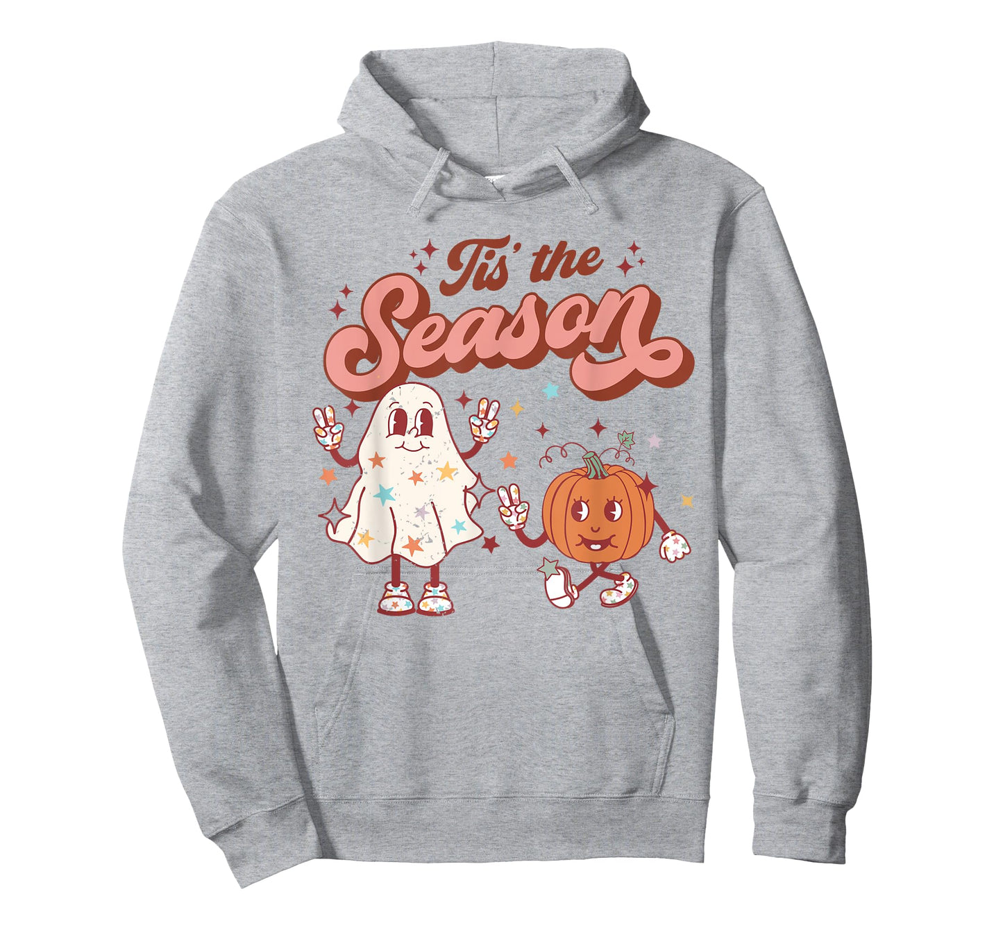 Tis' The Season Retro Halloween Party Funny Ghost Pumpkin T-Shirt