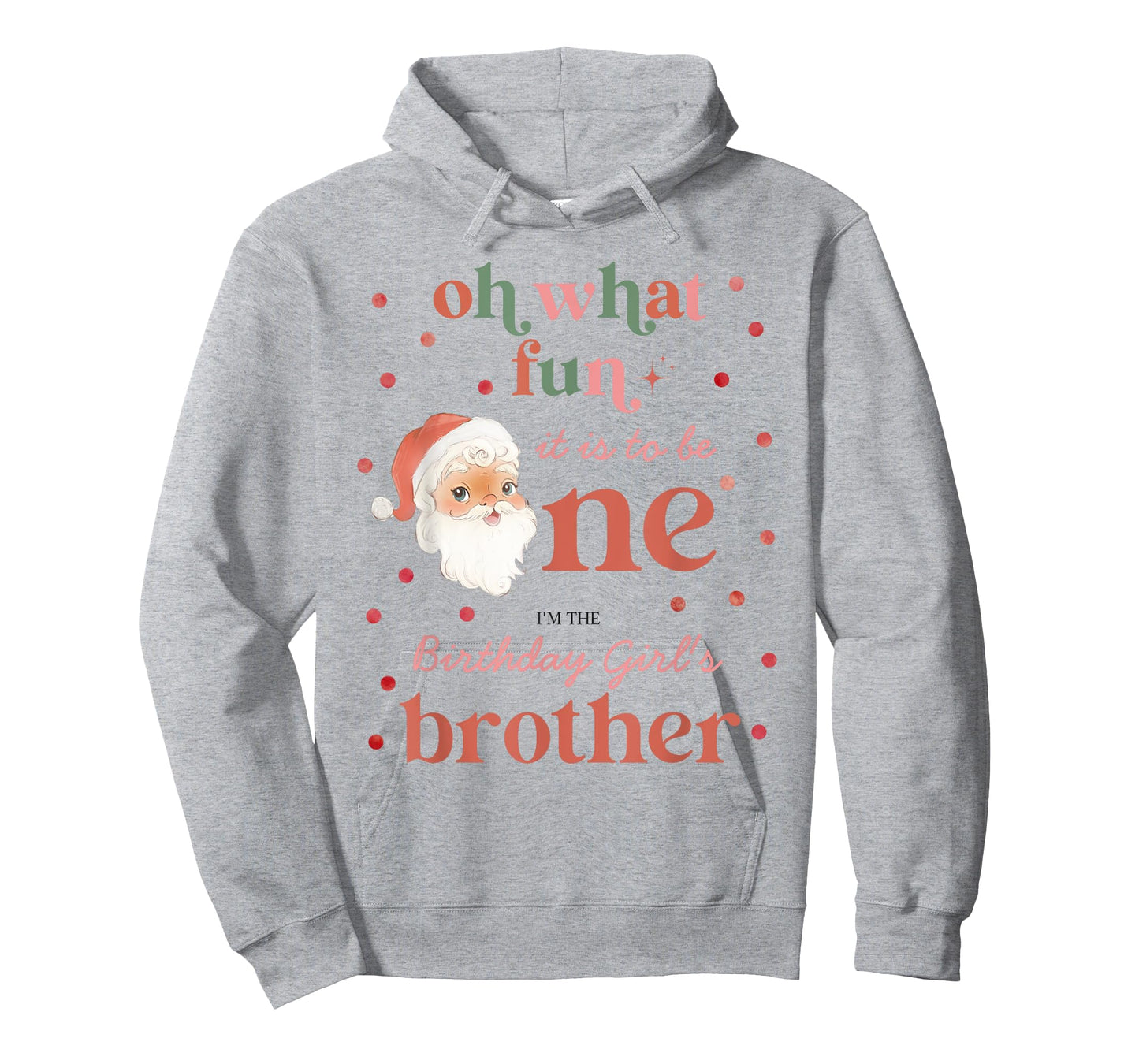 Oh What Fun It Is To Be One Birthday Brother Santa Christmas T-Shirt