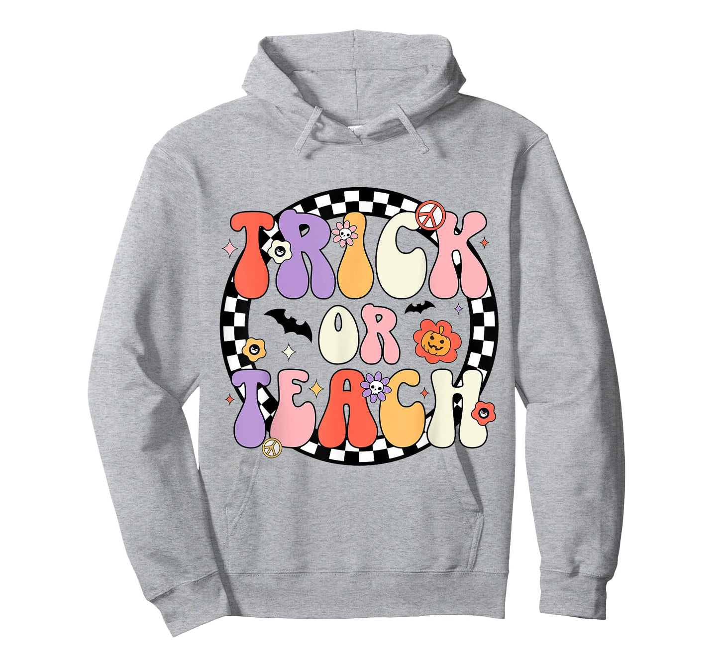 Trick or Teach Retro Groovy Halloween Teacher T-Shirt