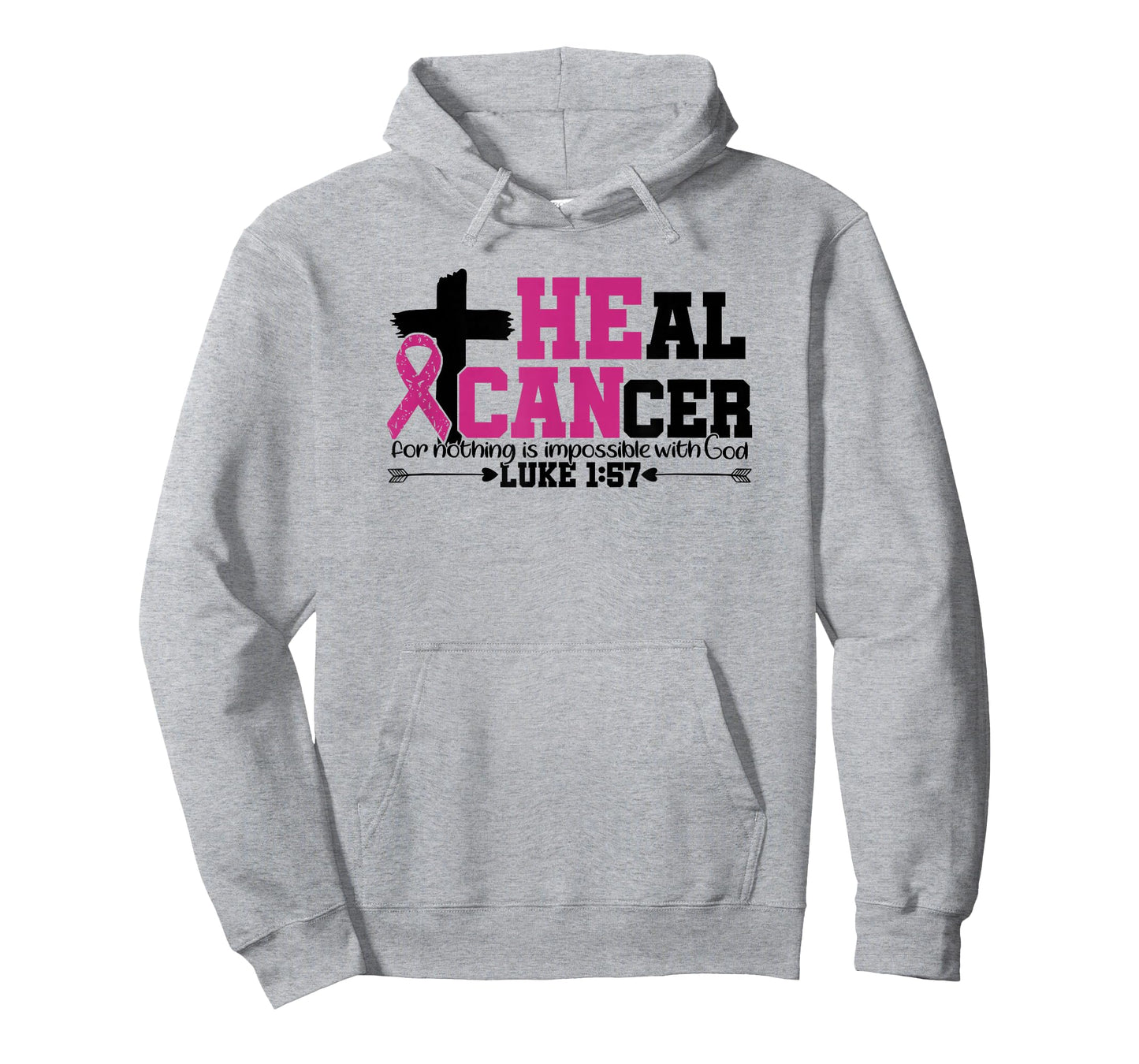Heal Cancer Christian Believe God Breast Cancer Awareness T-Shirt
