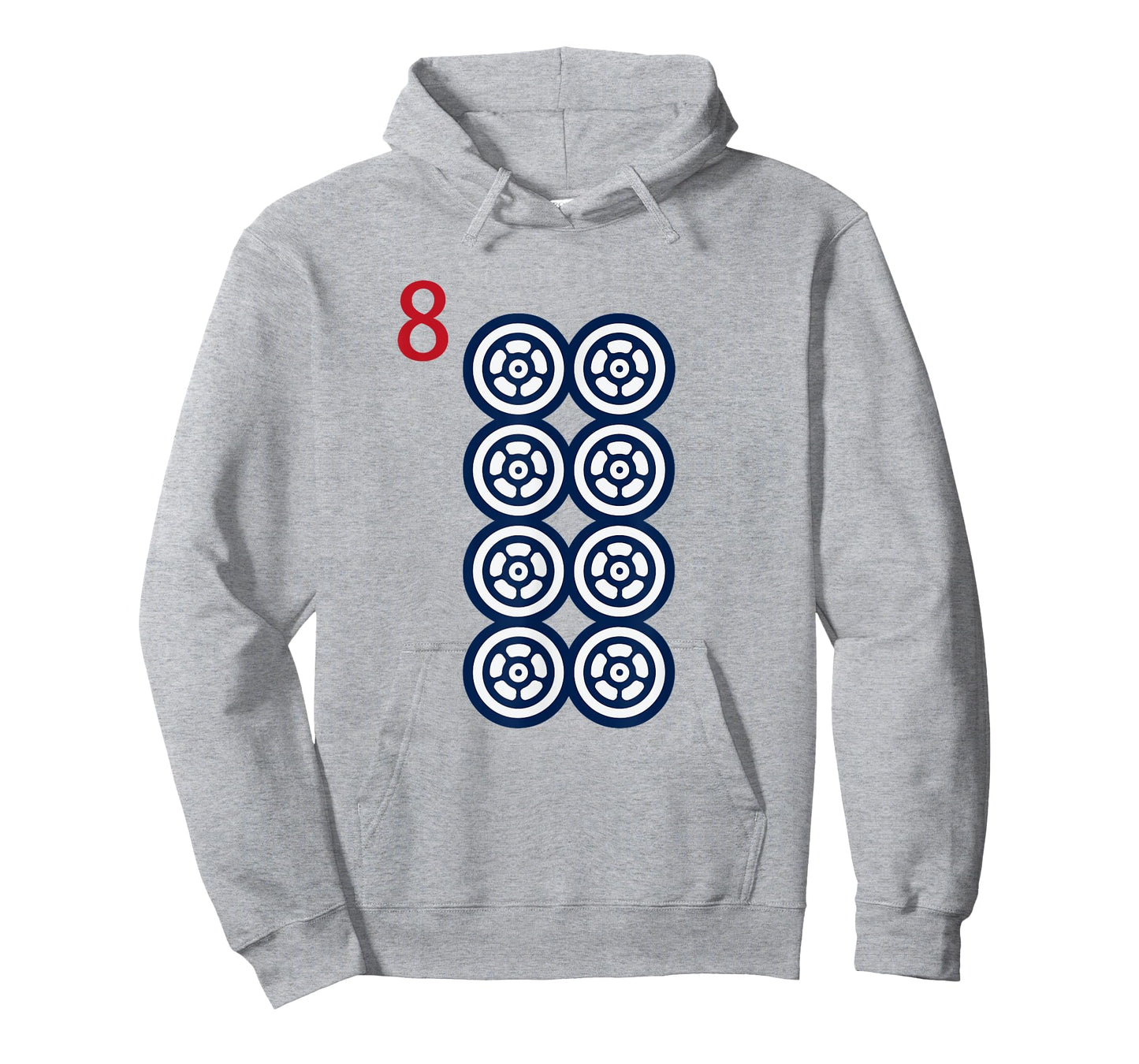 Chinese Mah Jong Dots Pinzu Eight Tile Mahjong Costume T-Shirt