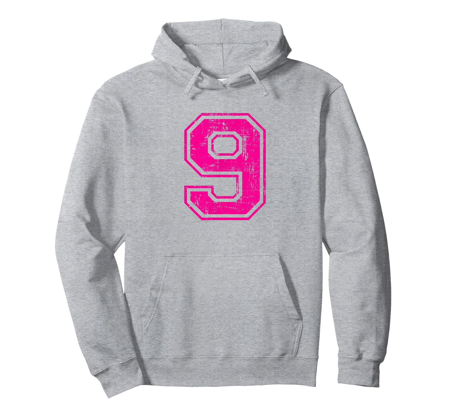 Number 9 Nine Varsity Distressed Vintage Sport Team Player's T-Shirt