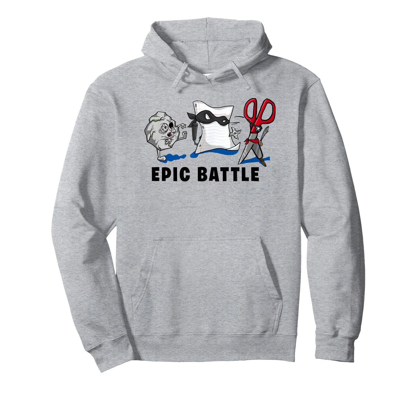 Trendy Graphic Rock Paper Scissors Epic Battle T-Shirt